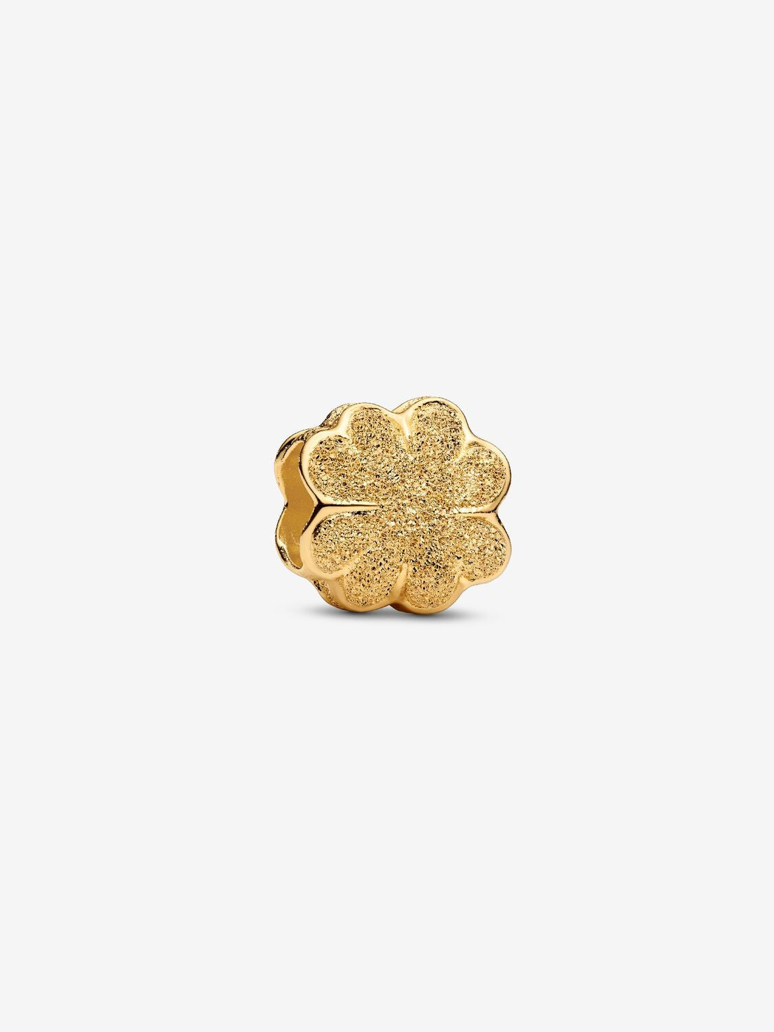 Mini Conta Pandora Trevo Texturada
Revestimento de ouro 14k - Ana Joalheiros
