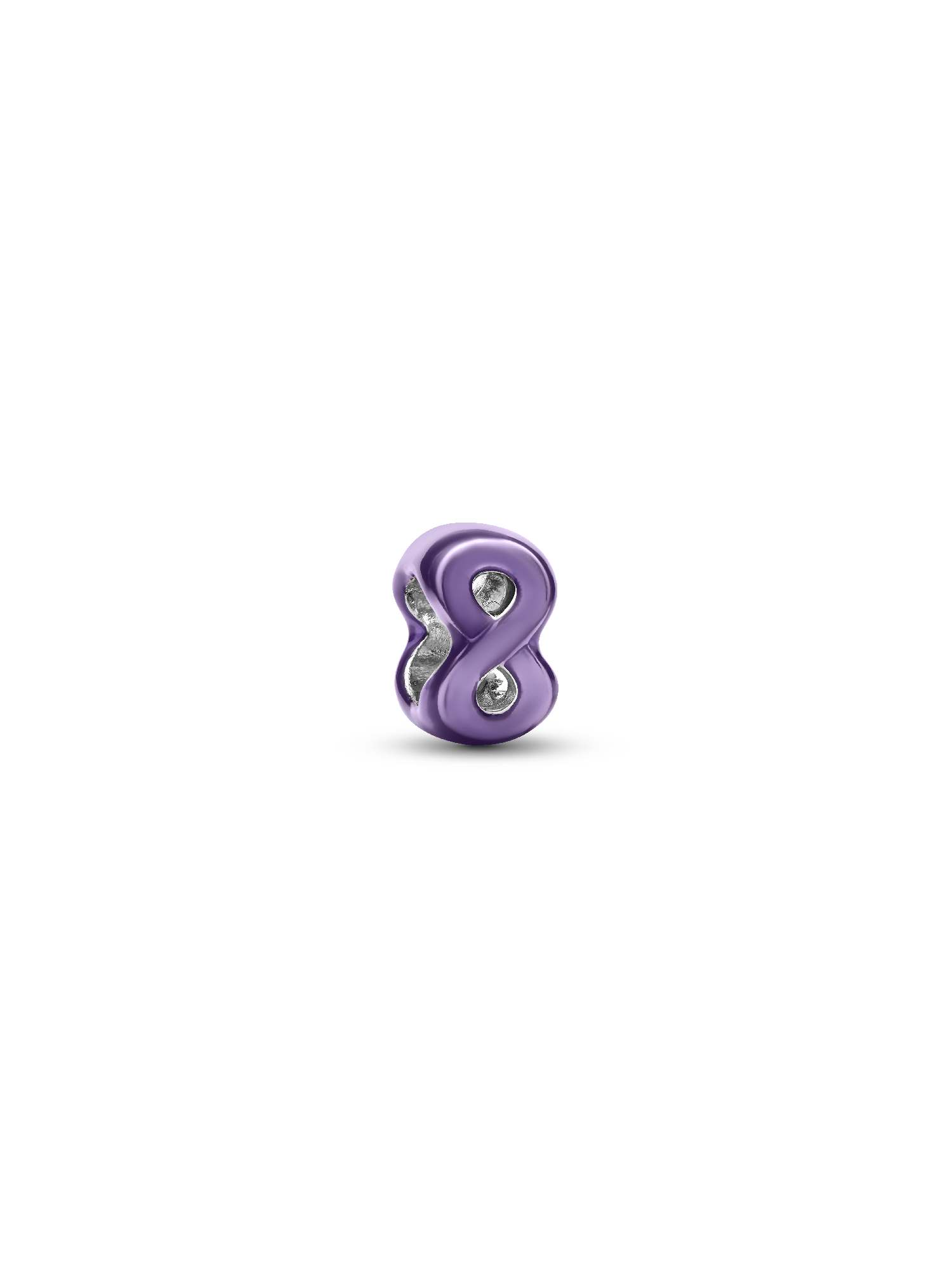 Mini Charm Pandora Infinity sterling silver with purple enamel