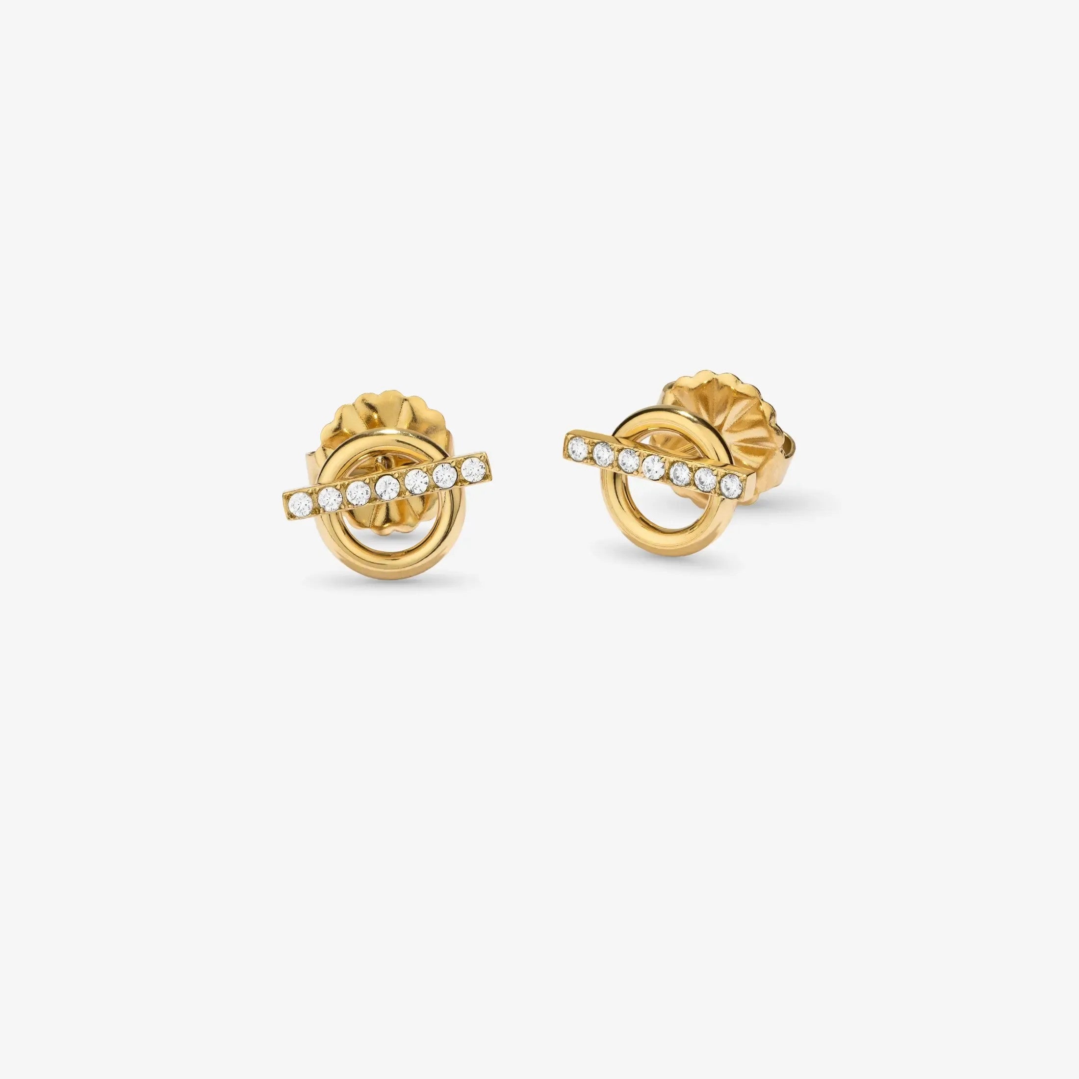 Brincos  Radiant By jewels  Frost Circle Dourados