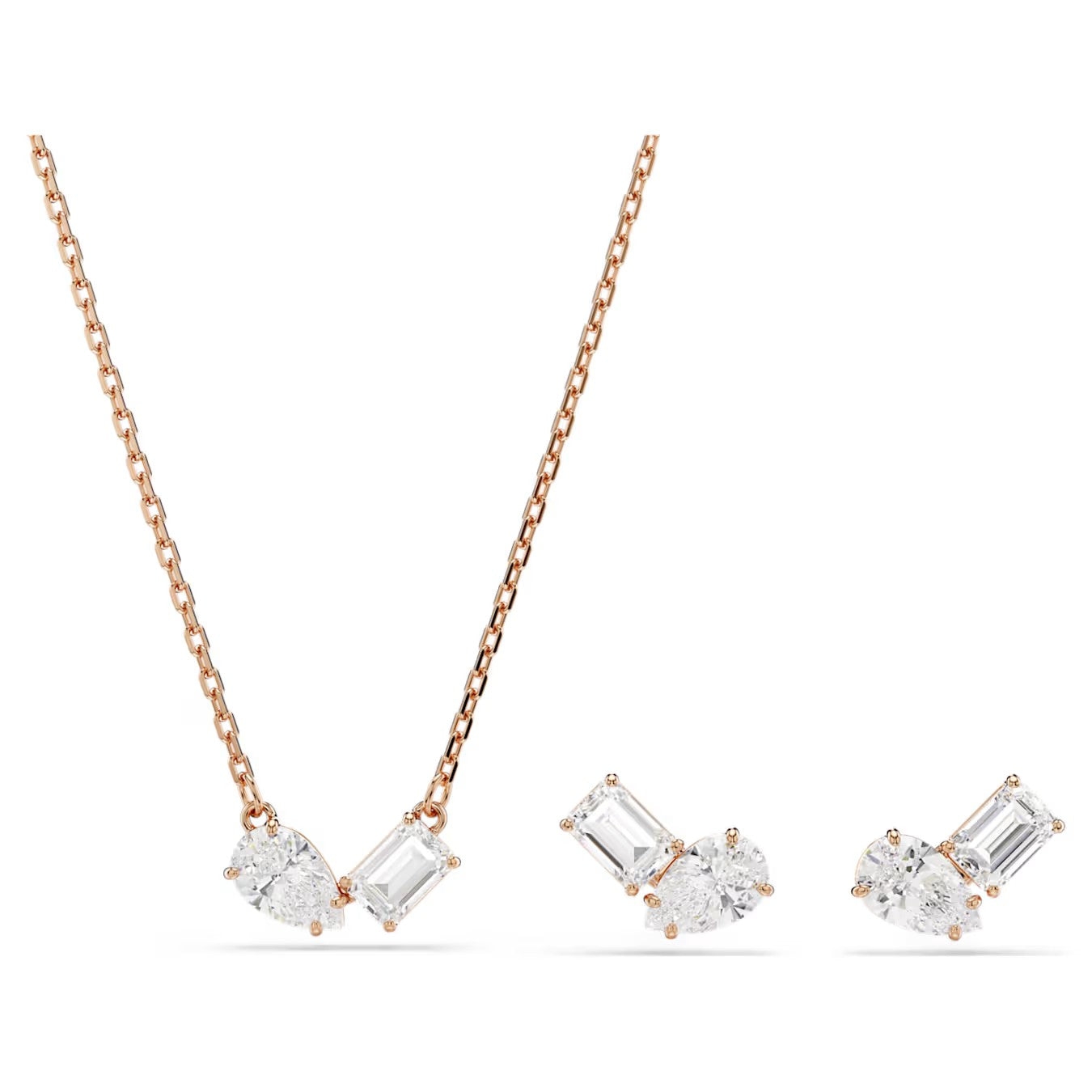 Conjunto Swarovski  Lapidação pera, Lapidação octogonal, Bran - Ana Joalheiros
