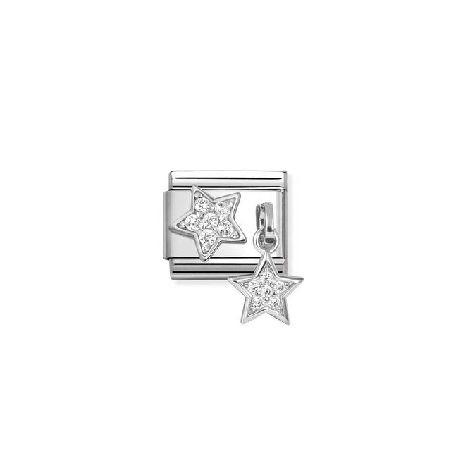 Charm Link Nomination Estrelas Zirconias