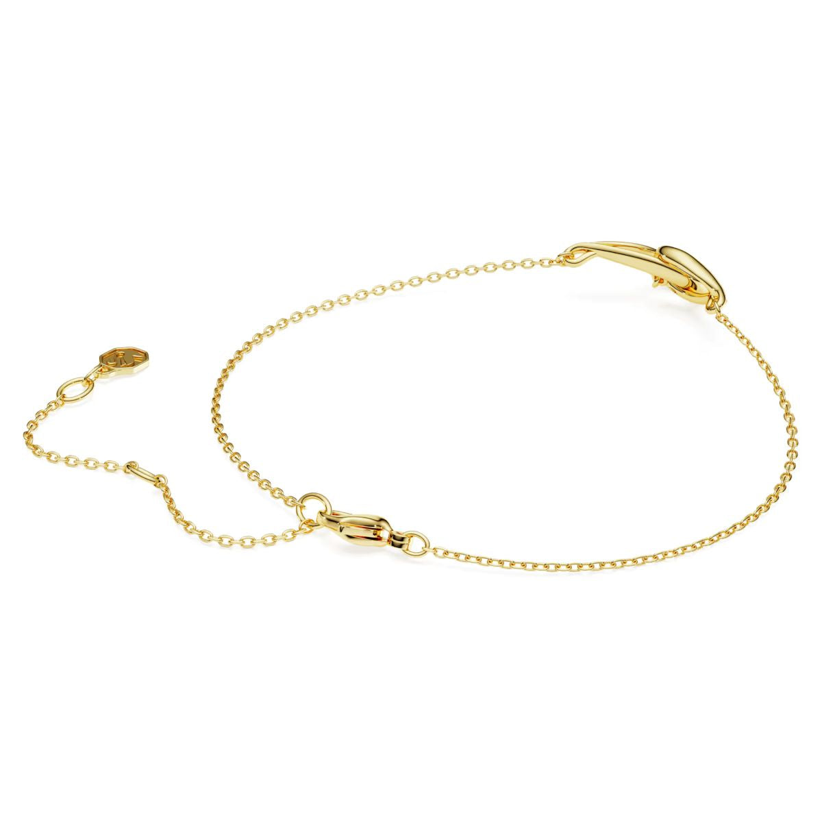 Pulseira Swarovski Classica Entrelaçada Dourada