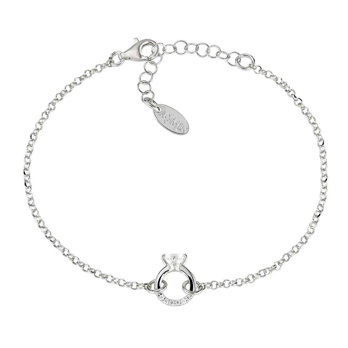 AMEN, (P) LOVE, PULSEIRA SILVER 16+3cm, PRATA 925 - Ana Joalheiros