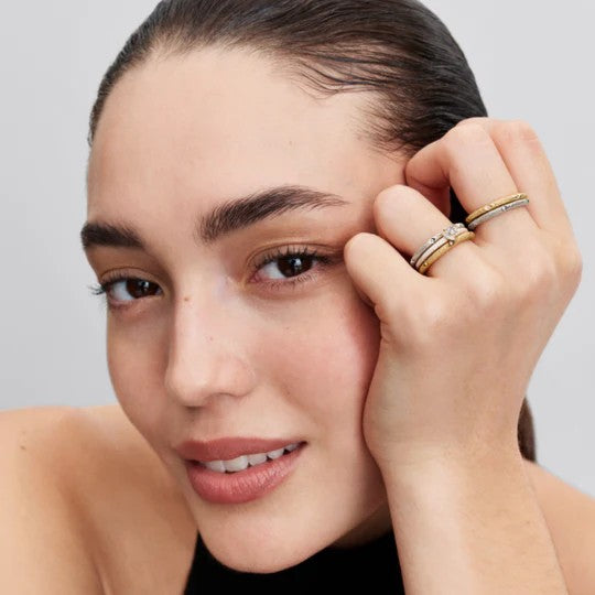 Anel Pandora Heart 14k gold-plated