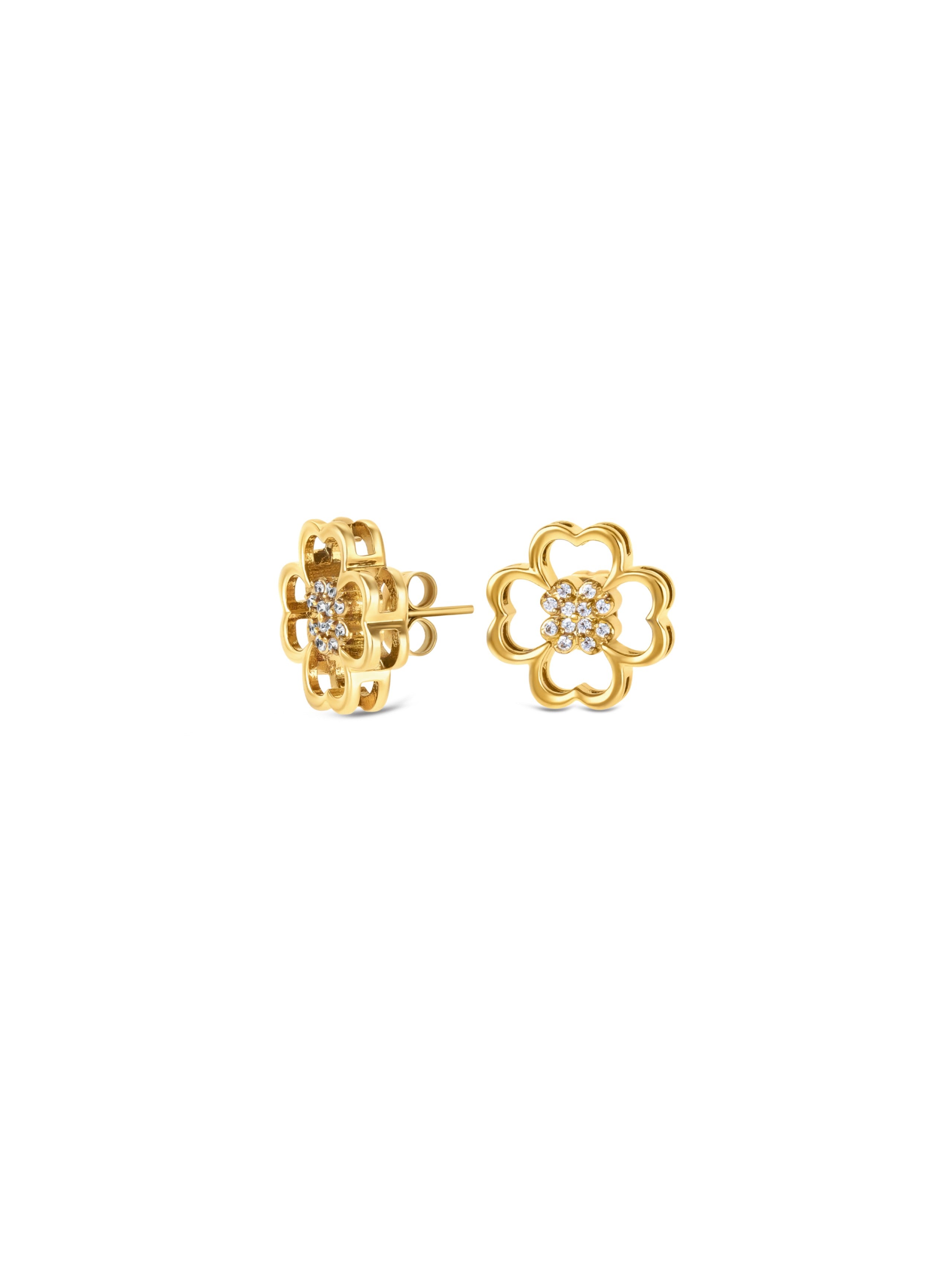 Brincos One Senhora Bliss Crystal Gold