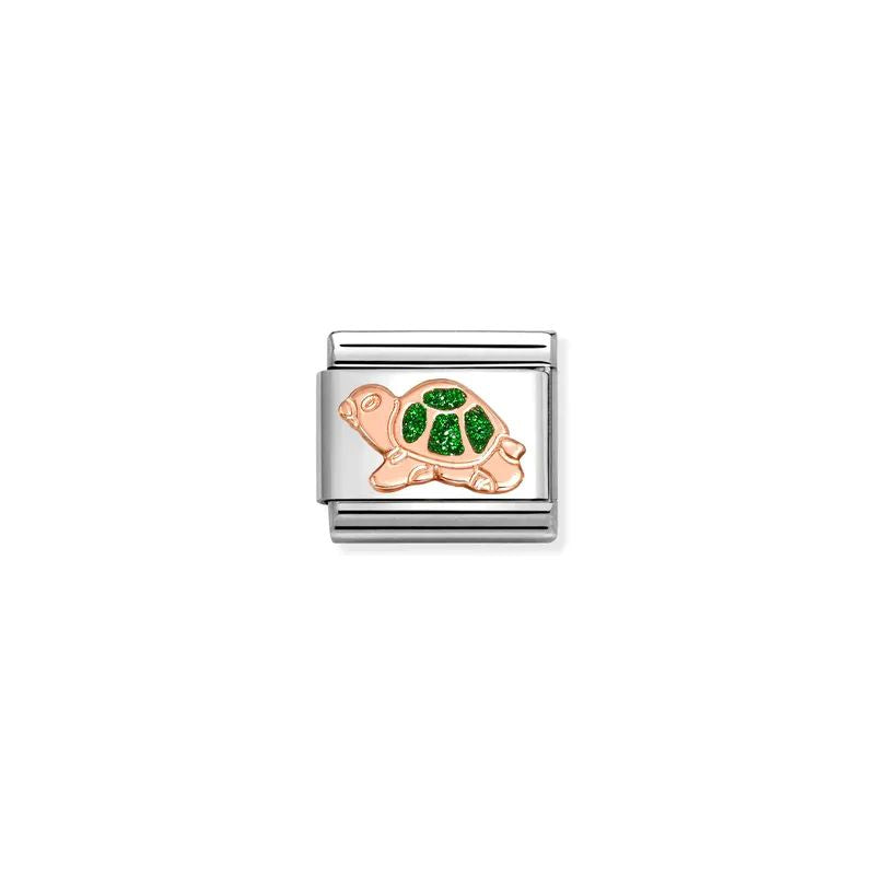 Link Nomination Tartaruga Verde Glitter