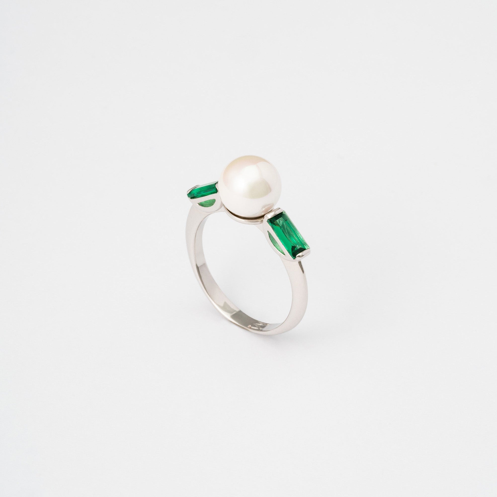 Ana Joalheiros - Anéis Prata - Anel de prata com pérola Majorica Selene 17271.01.2.R13.000.1 