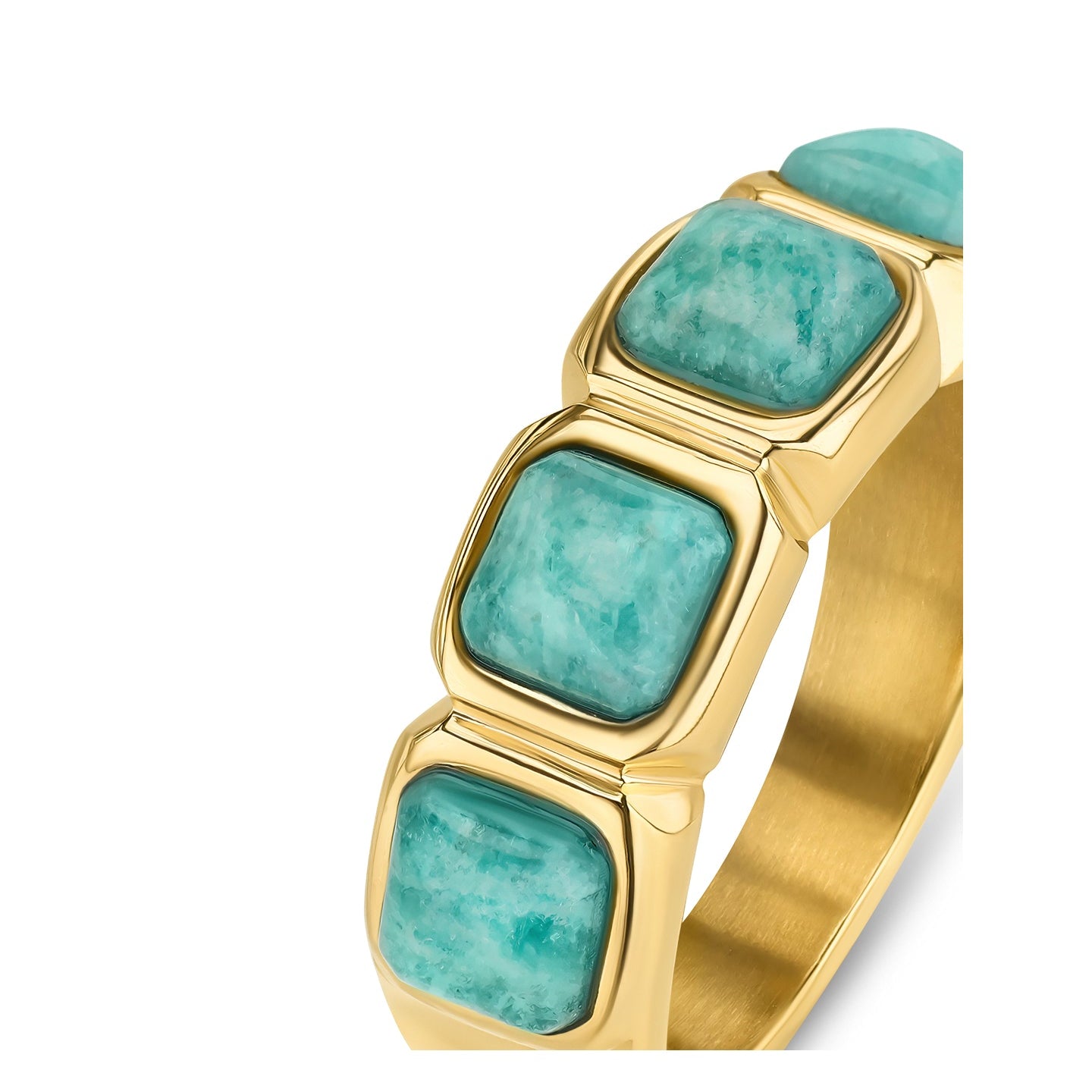 Ana Joalheiros - Anéis One - Anel dourado One Bold OJBR12G-6 azul