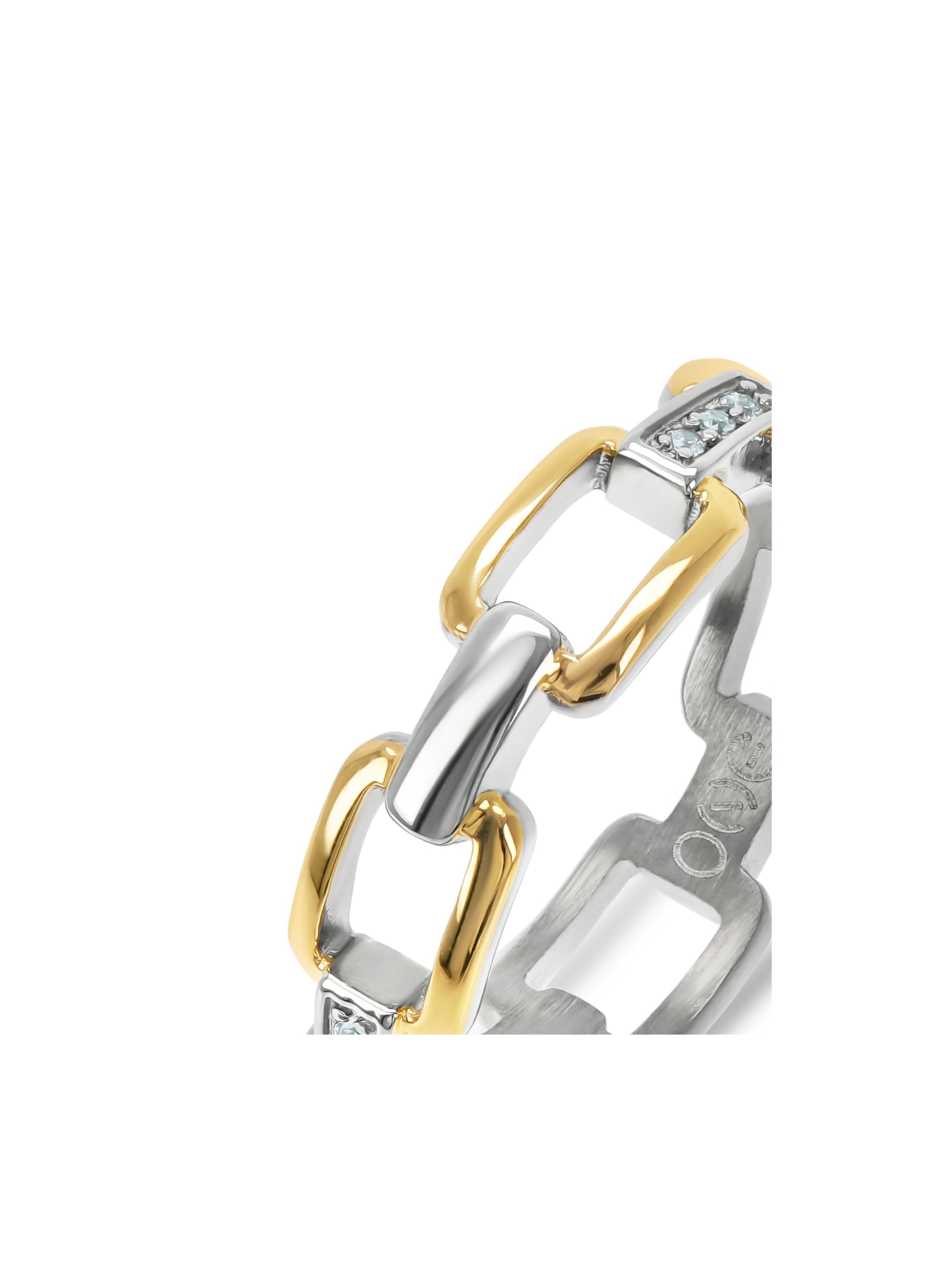 Ana Joalheiros - Anéis One - Anel dourado One Square 8 OJBR03SG-8  conjunto