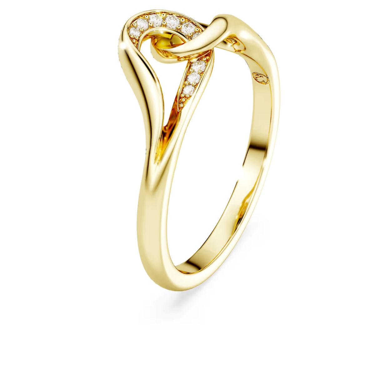 Ana Joalheiros - Anéis Swarovski - Anel Swarovski Classica Dourado 5746013 Lateral