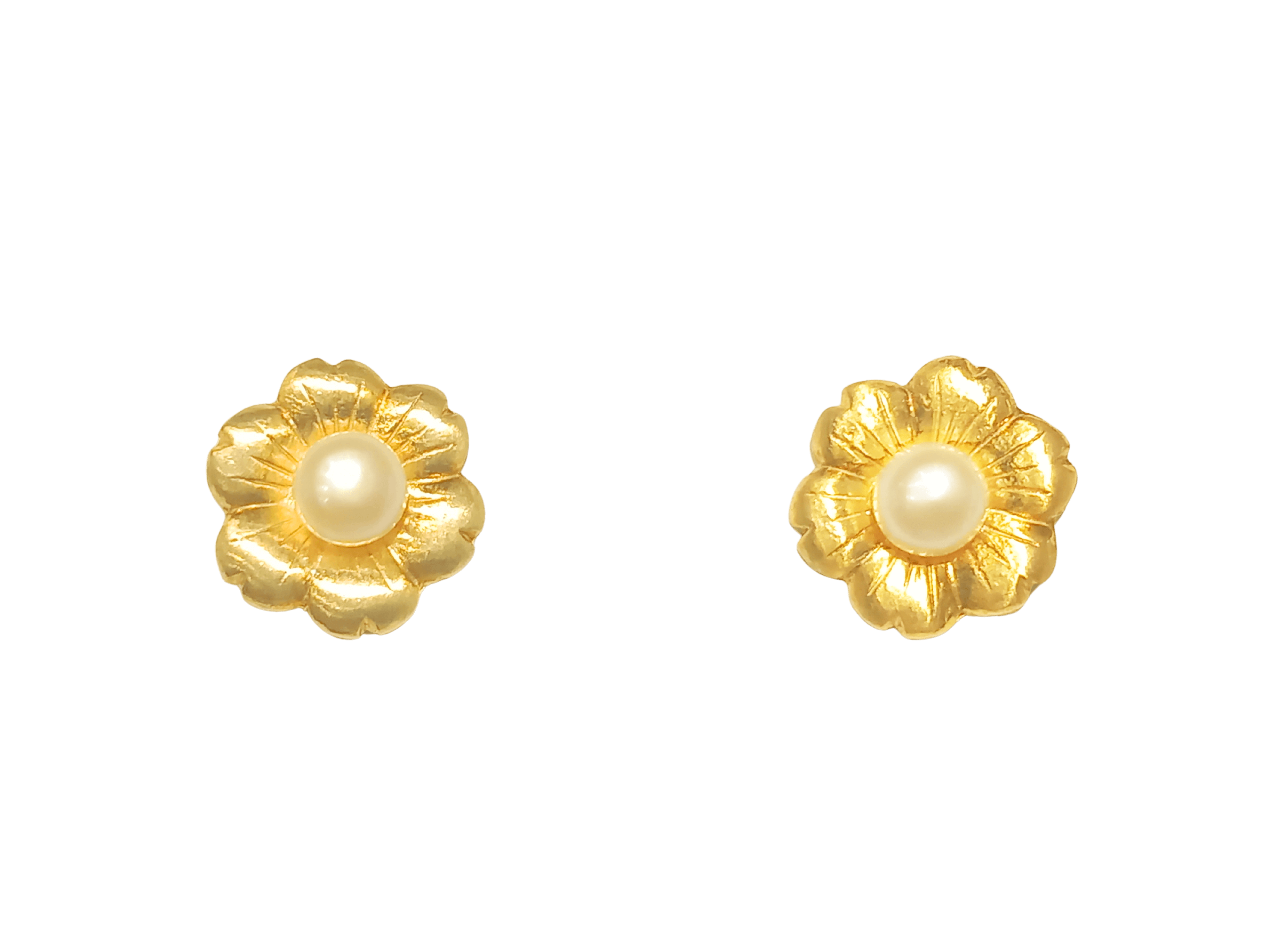 Brincos Ana Joalheiros Flor com perola - Ana Joalheiros