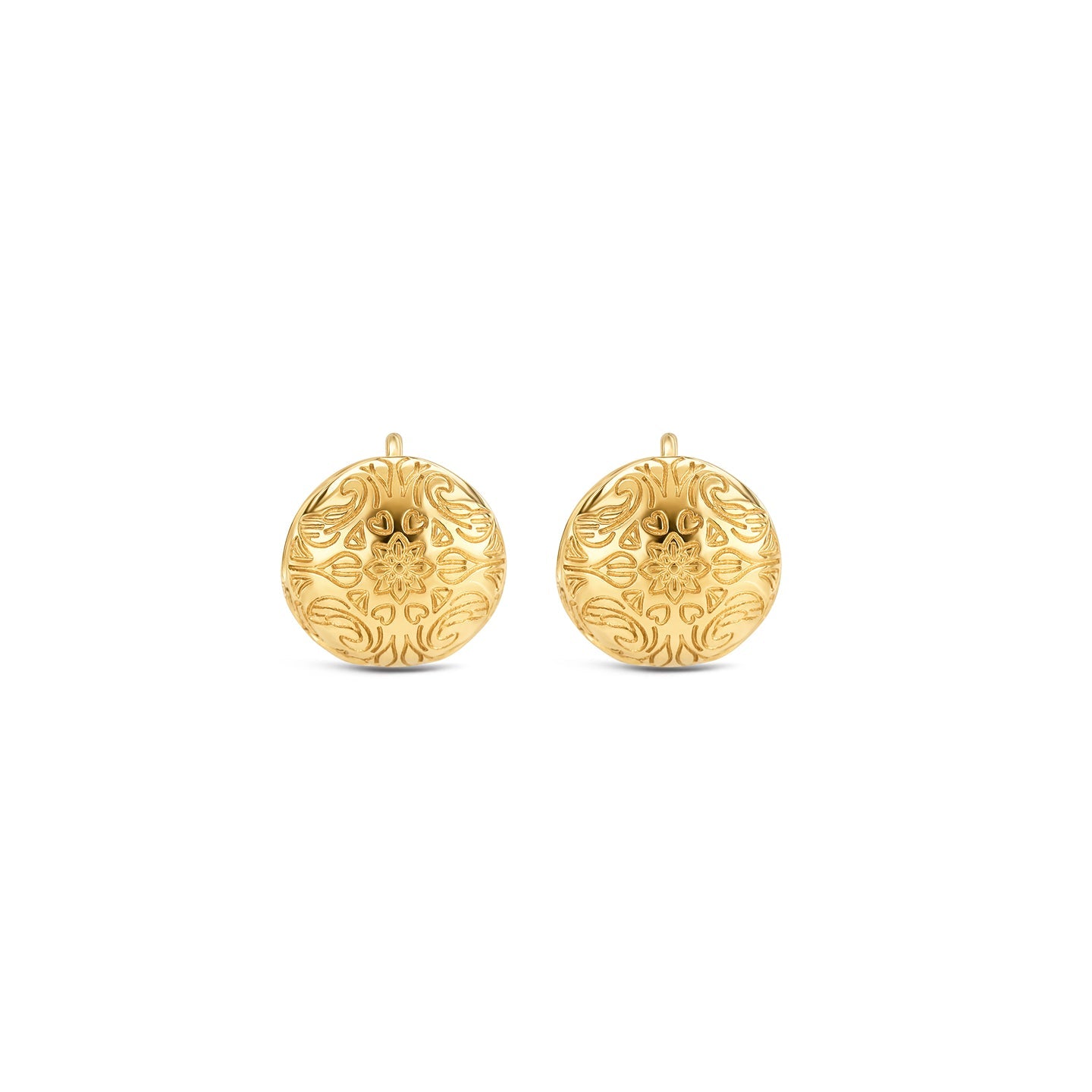 Ana Joalheiros - Brincos Dourados - Brincos Argolas One  Alma Golden OJTE02G 