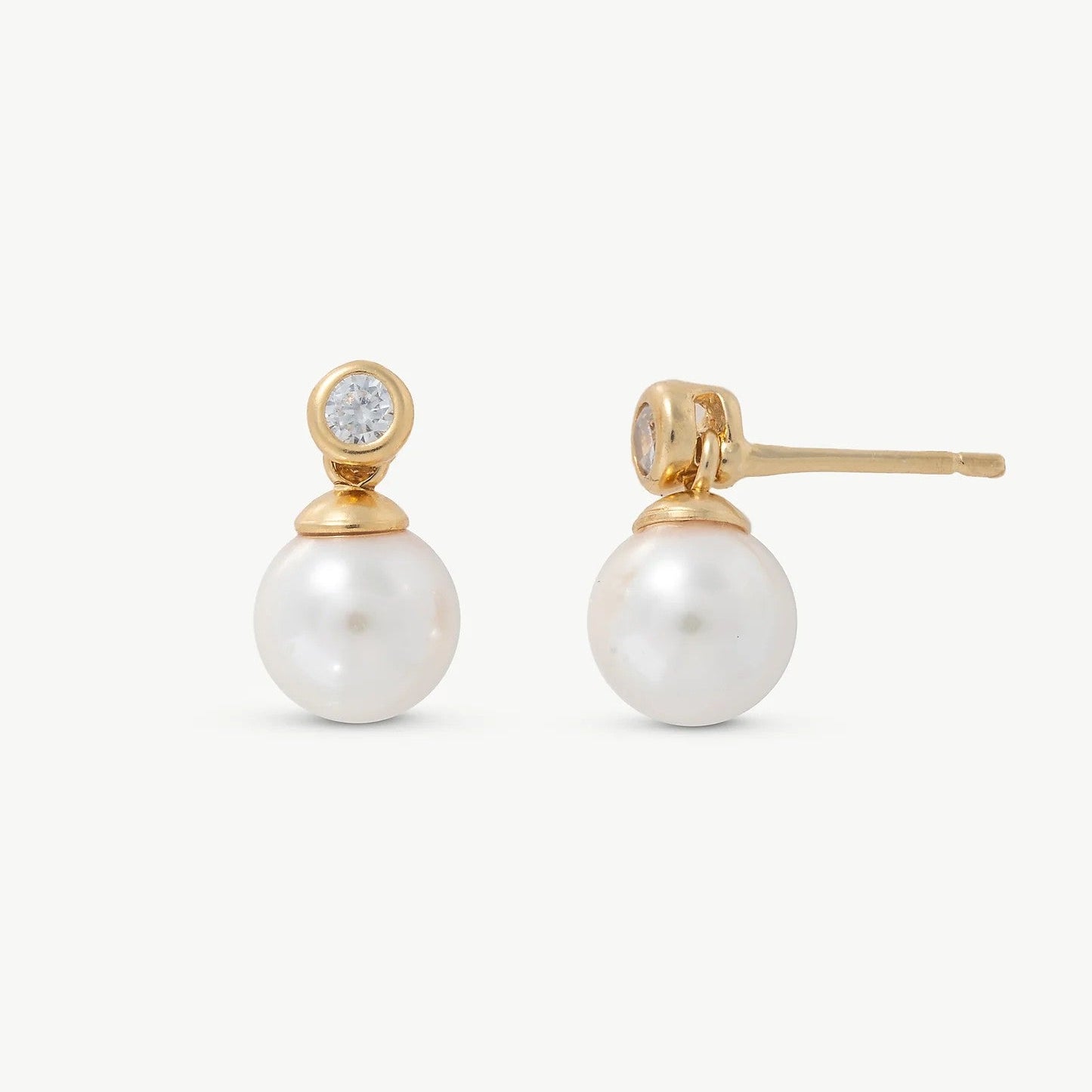 Ana Joalheiros - Brincos em Prata - Brincos Dourados Majorica Kuma 15305.01.1.E00.000.1 