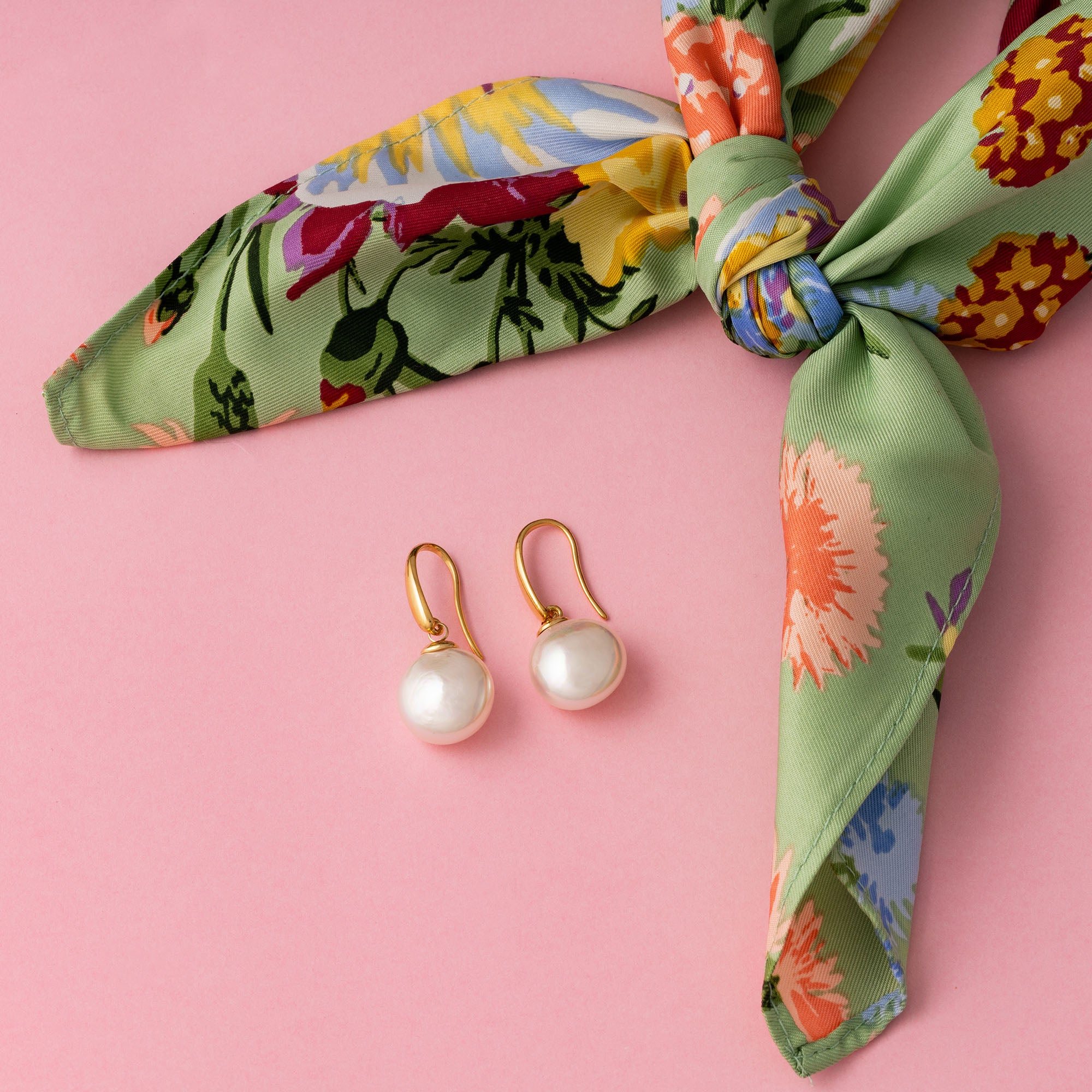 Ana Joalheiros - Brincos em Prata - Brincos Dourados Majorica Lyra 11933.01.1.000.010.1  conjunto