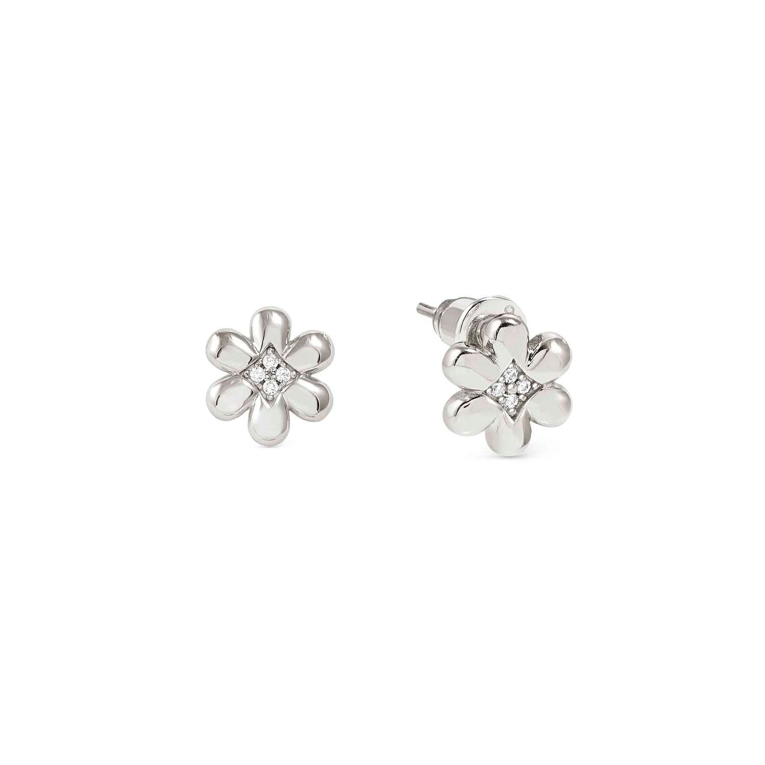 Ana Joalheiros - Brincos Dourados - Brincos Nomination Petit Sparkle flor 242310/010 símbolo