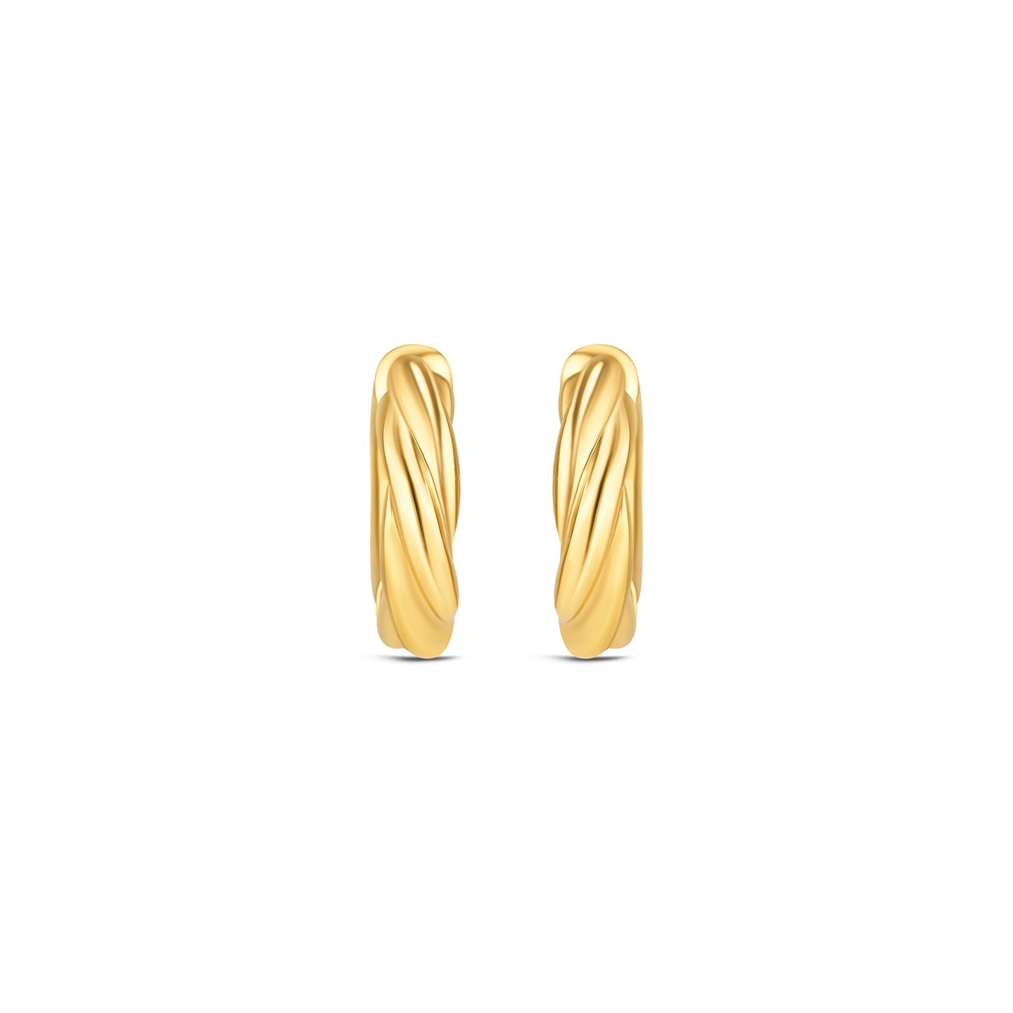 Ana Joalheiros - Brincos Dourados - Brincos One Arc Golden OJEEP59G 