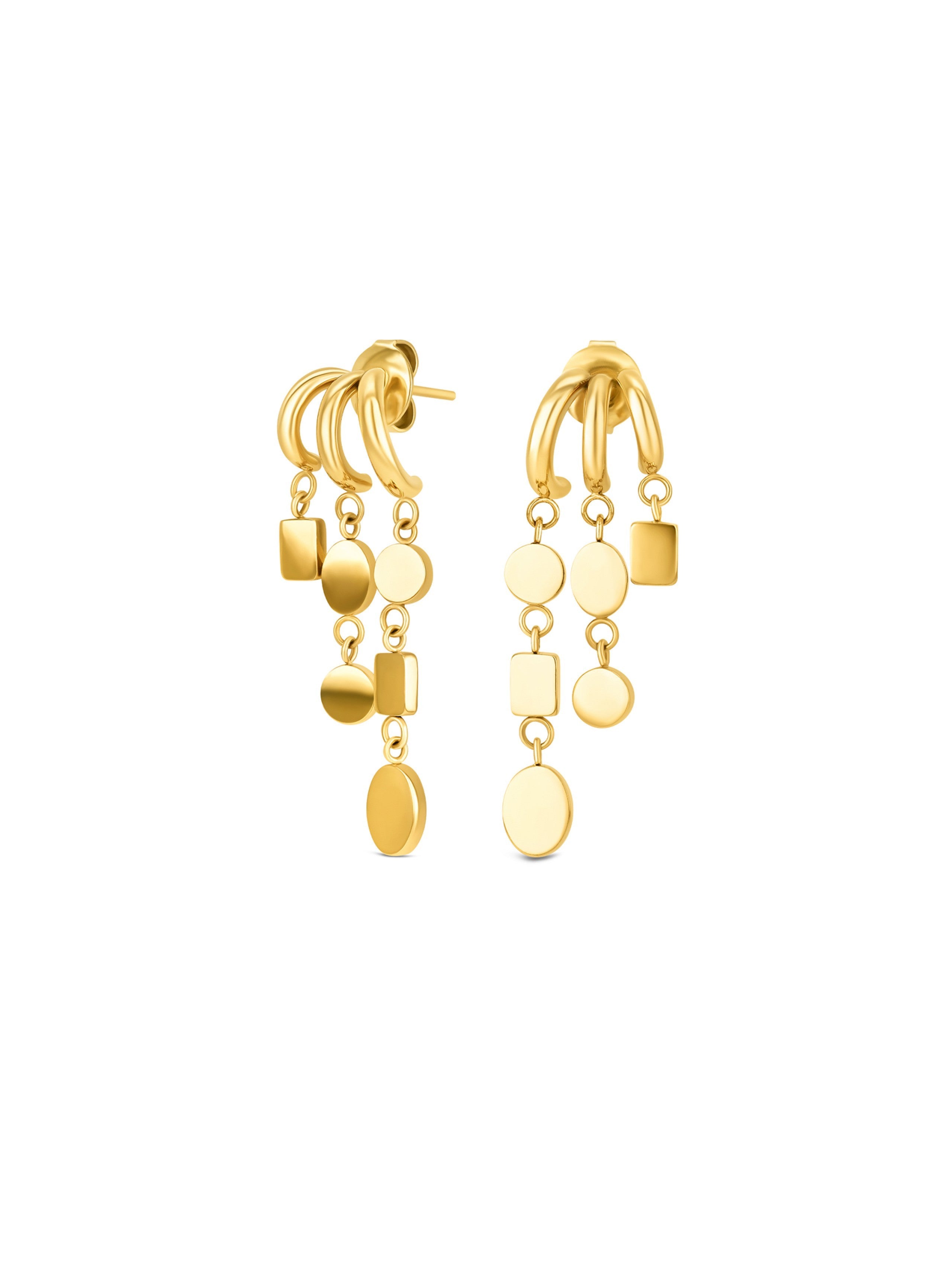 Ana Joalheiros - Brincos Dourados - Brincos One Drop Golden OJEEP36G 