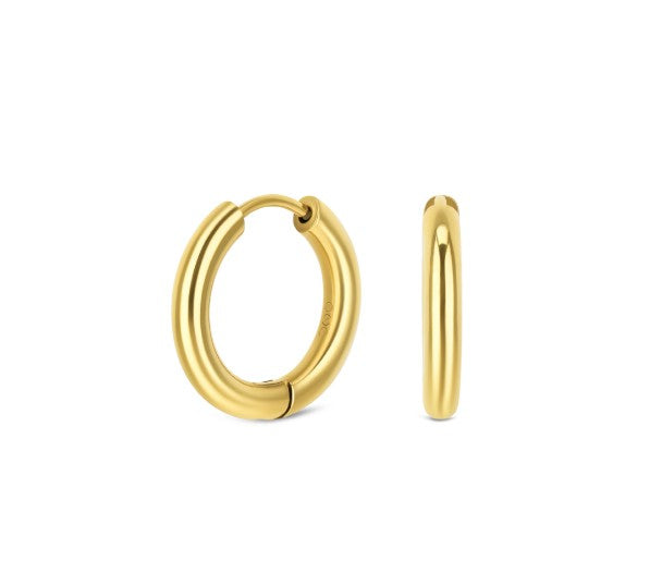 Ana Joalheiros - Brincos Argolas - Brincos One One Energy Master Hoop Gold OJEMG01 