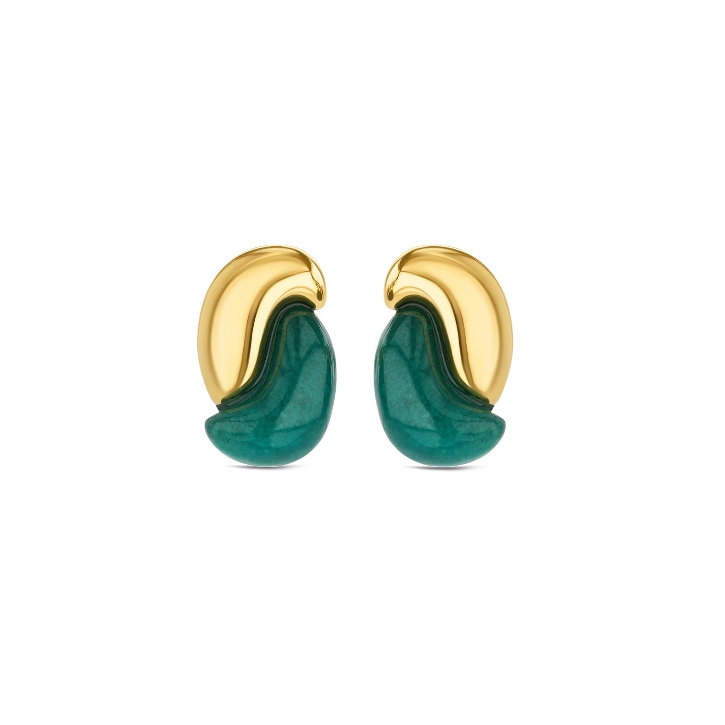 Ana Joalheiros - Brincos Dourados - Brincos One One Senhora Salina Deep Green OJEEP55G Azul escuro 
