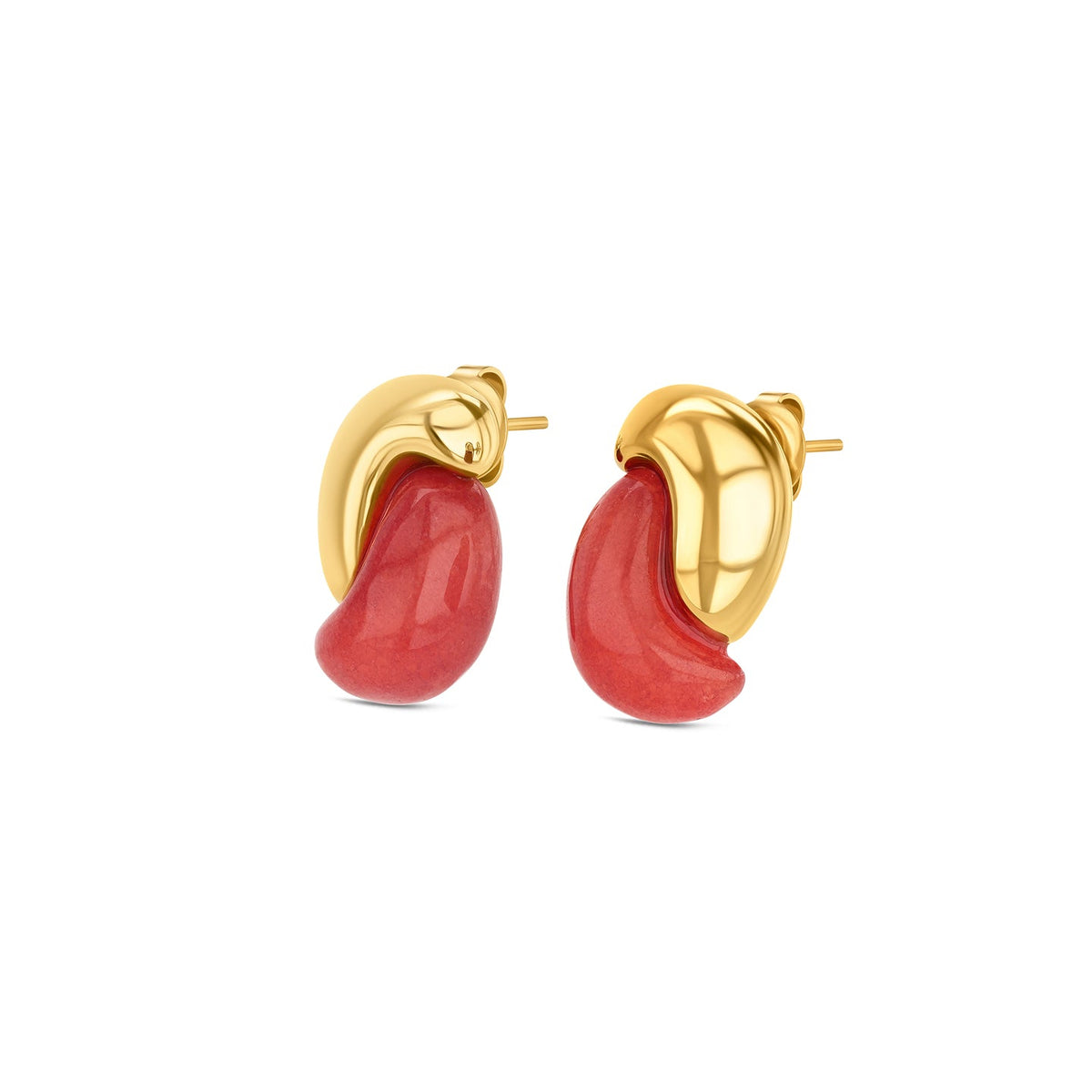 Ana Joalheiros - Brincos Dourados - Brincos One Salina Warm Red OJEEP54G vermelho