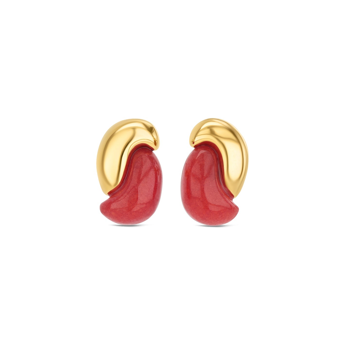 Ana Joalheiros - Brincos Dourados - Brincos One Salina Warm Red OJEEP54G vermelho