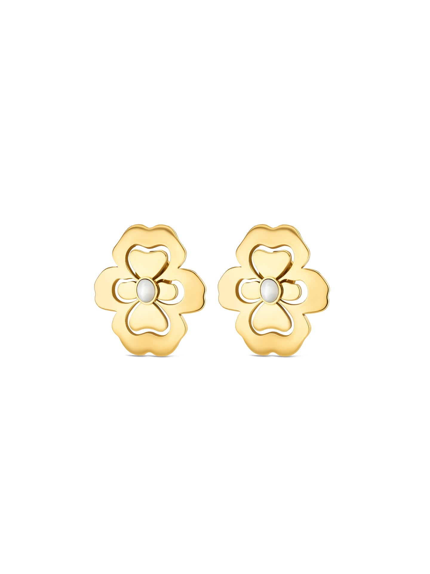 Ana Joalheiros - Brincos Dourados - Brincos One Senhora Margot Blossom Gold OJATE13D SIMBOLO