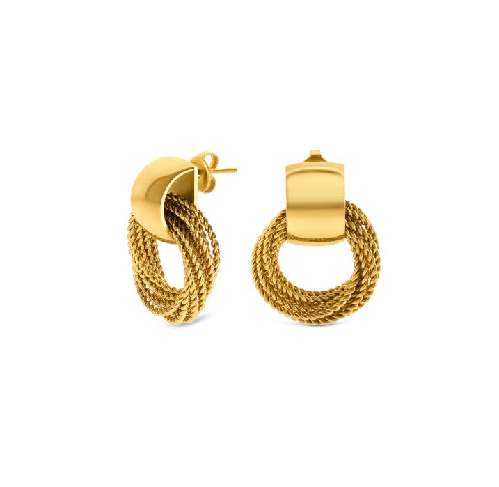 Ana Joalheiros - Brincos Dourados - Brincos One Senhora Radiance Gold OJEEP13G 