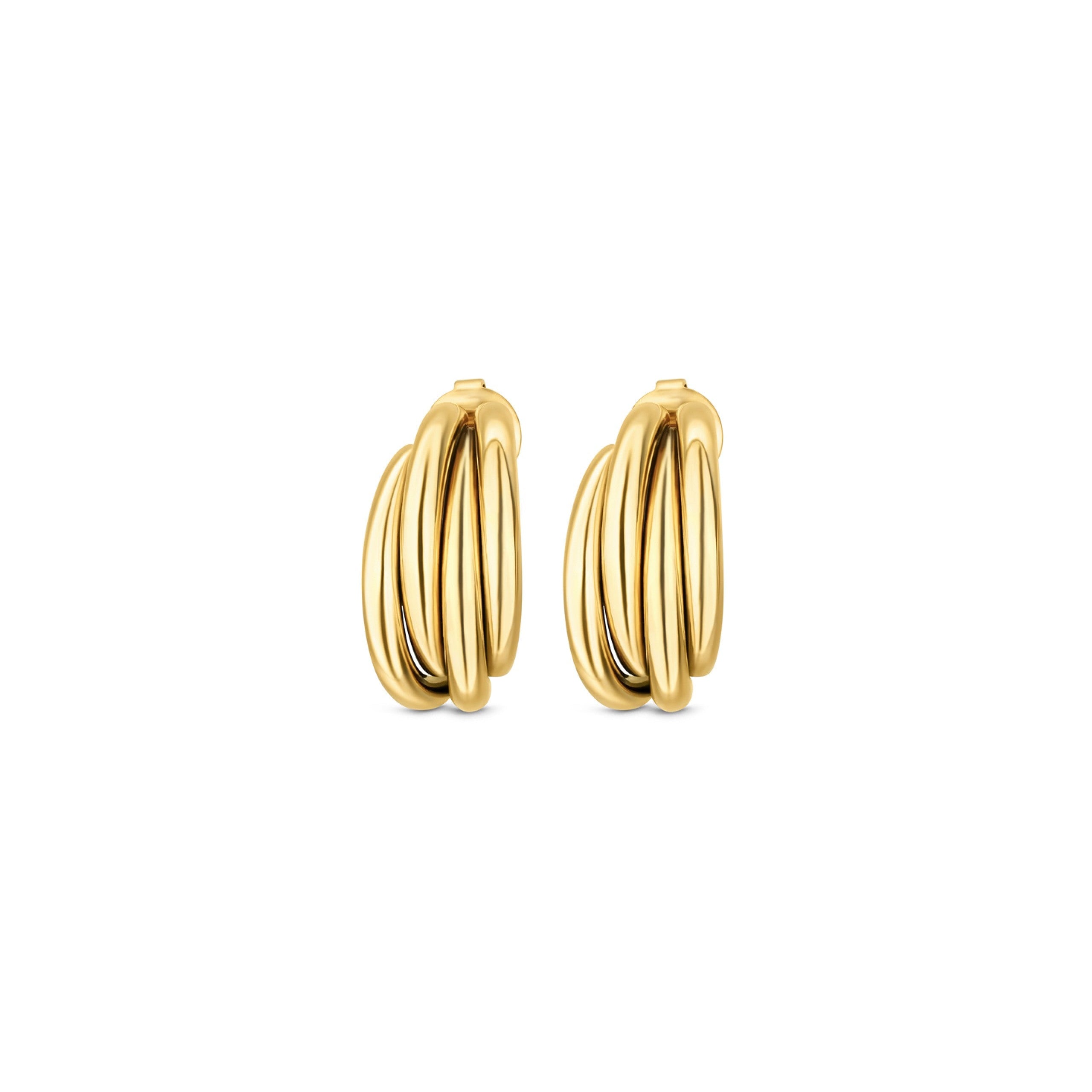 Ana Joalheiros - Brincos Dourados - Brincos One Senhora Serene Gold OJEEP11G 