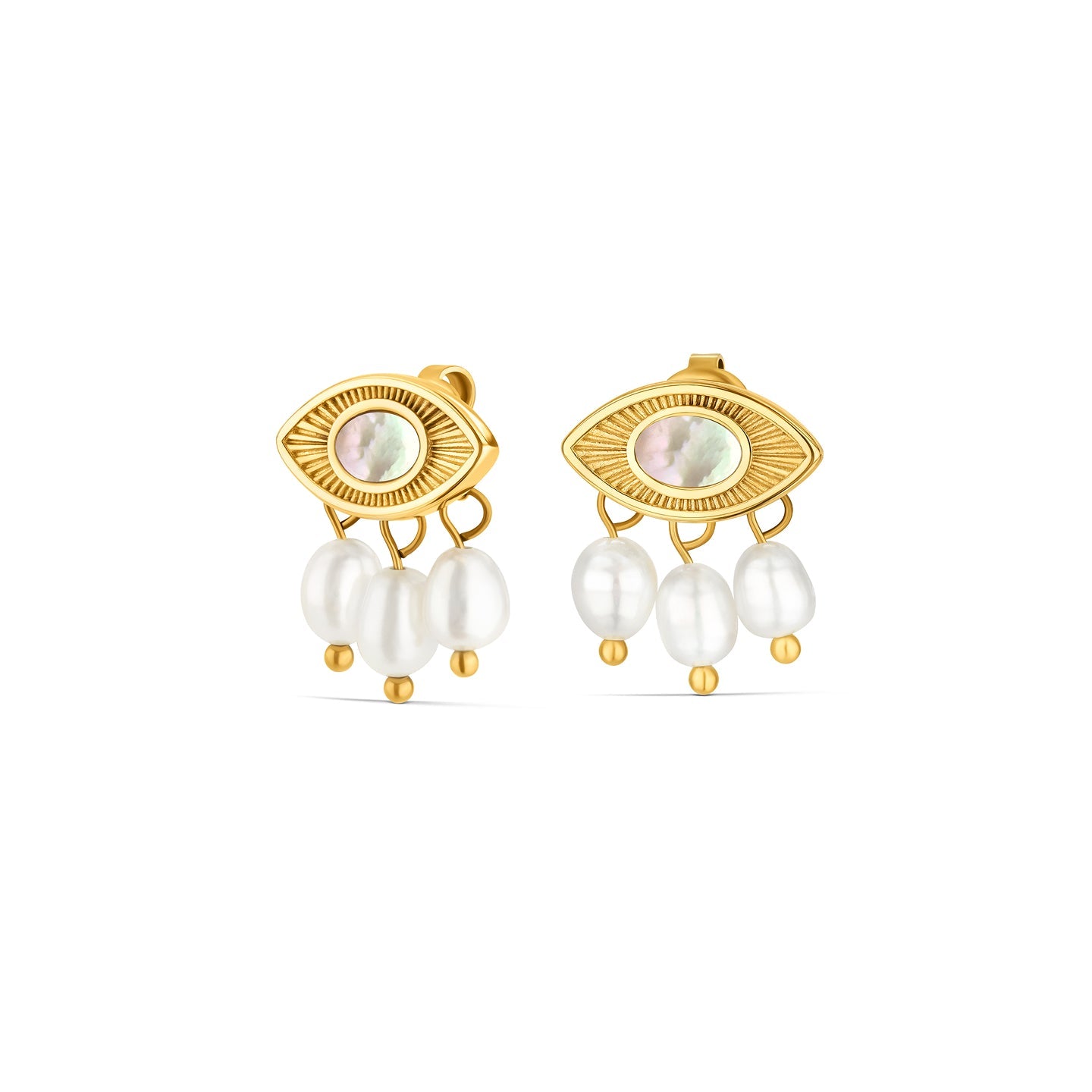 Ana Joalheiros - Brincos Grandes - Brincos One Talisman Golden OJEEP62G 