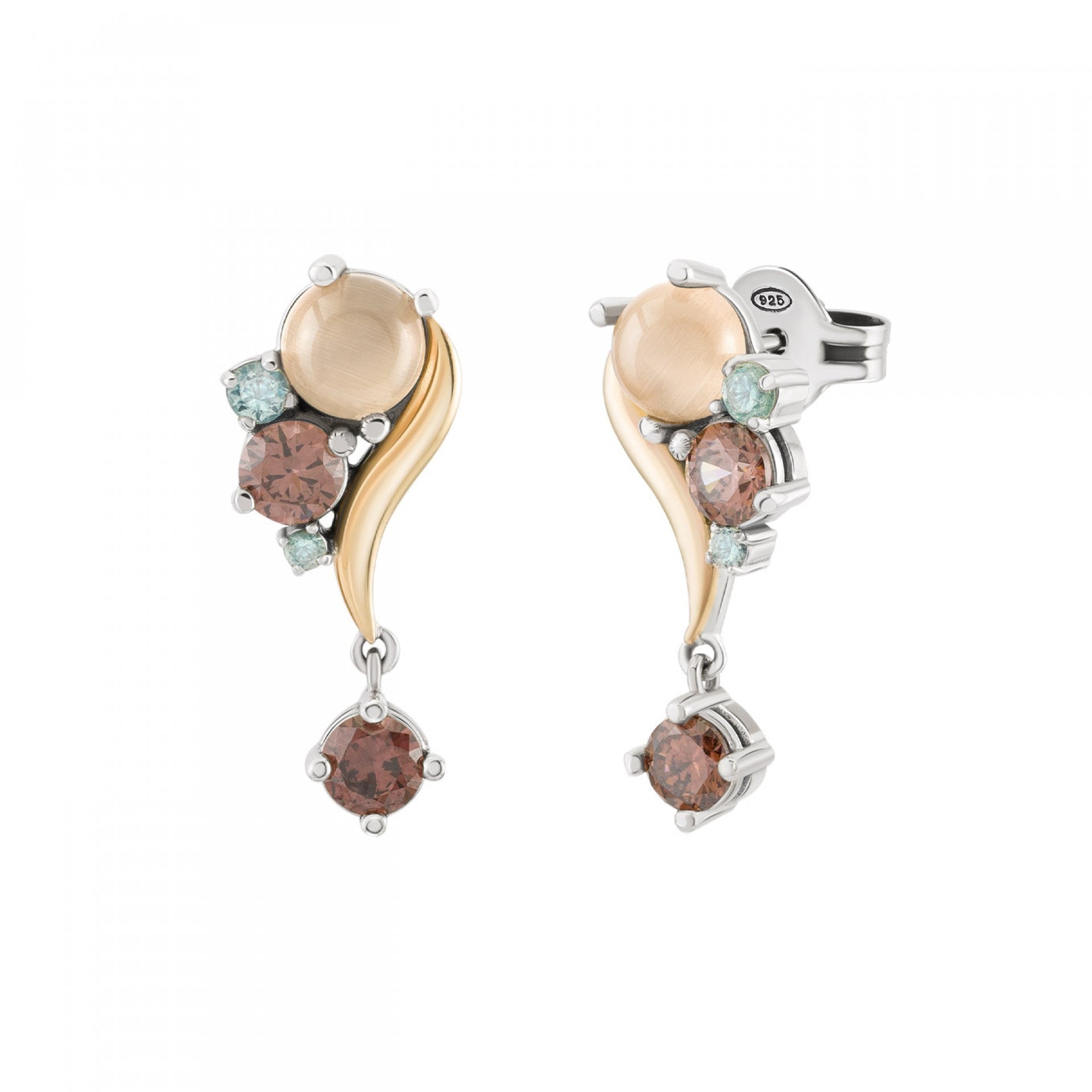 Ana Joalheiros - Brincos em Prata e Ouro - Brincos Tashi Ana D´Castro