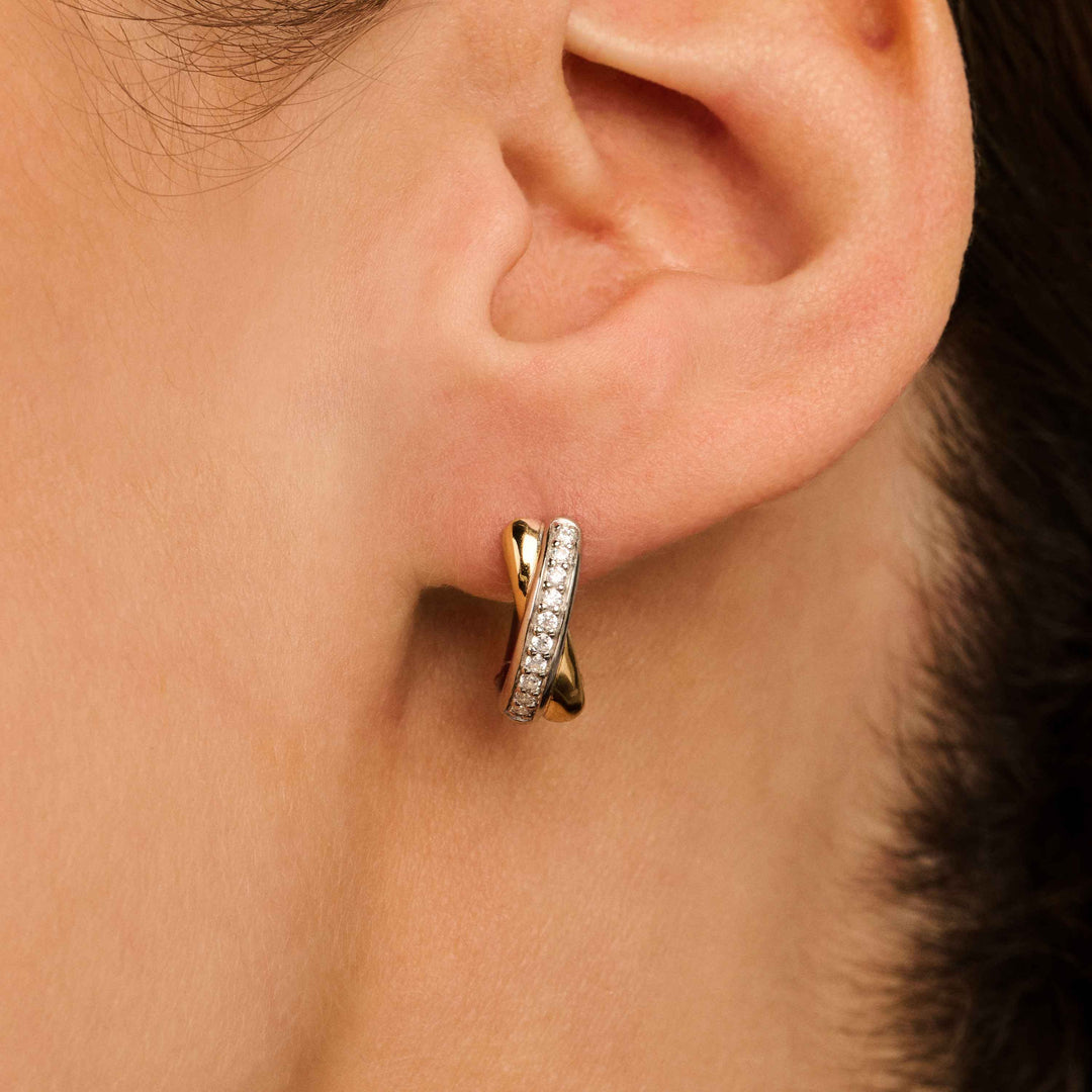 Ana Joalheiros - Brincos Argolas - Brincos Tisento 7667ZY símbolo brincos na orelha