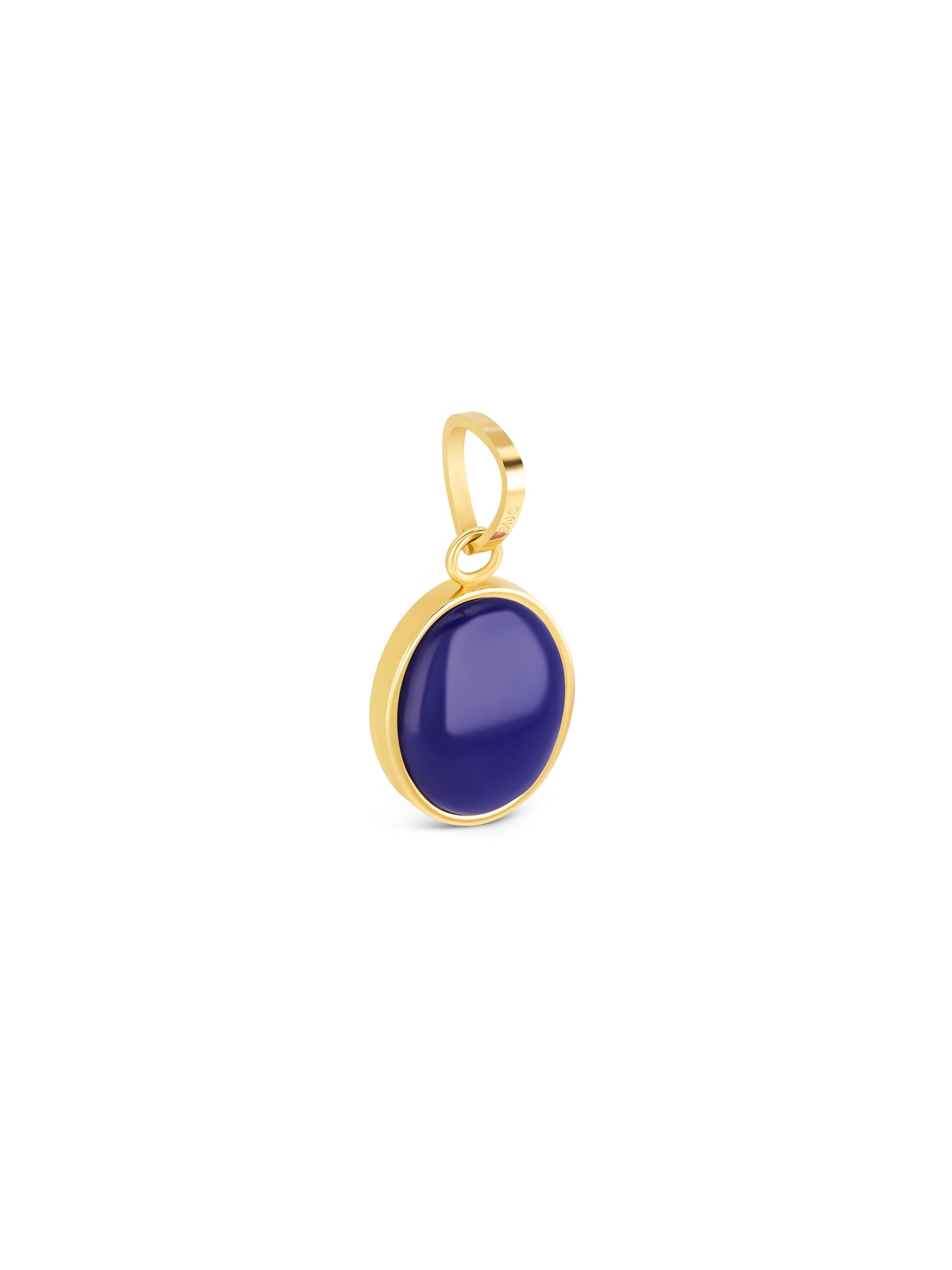 Ana Joalheiros - Peças One - Charm One Energy Azure Golden OJEBC743 azul