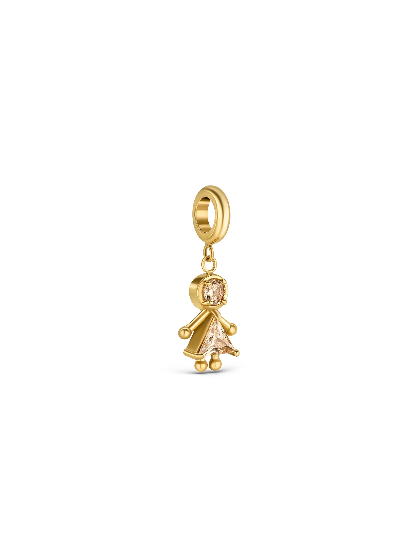 Ana Joalheiros - Charms One - Charm One Energy Blush Girl Crystal Gold OJEBC782 Menina