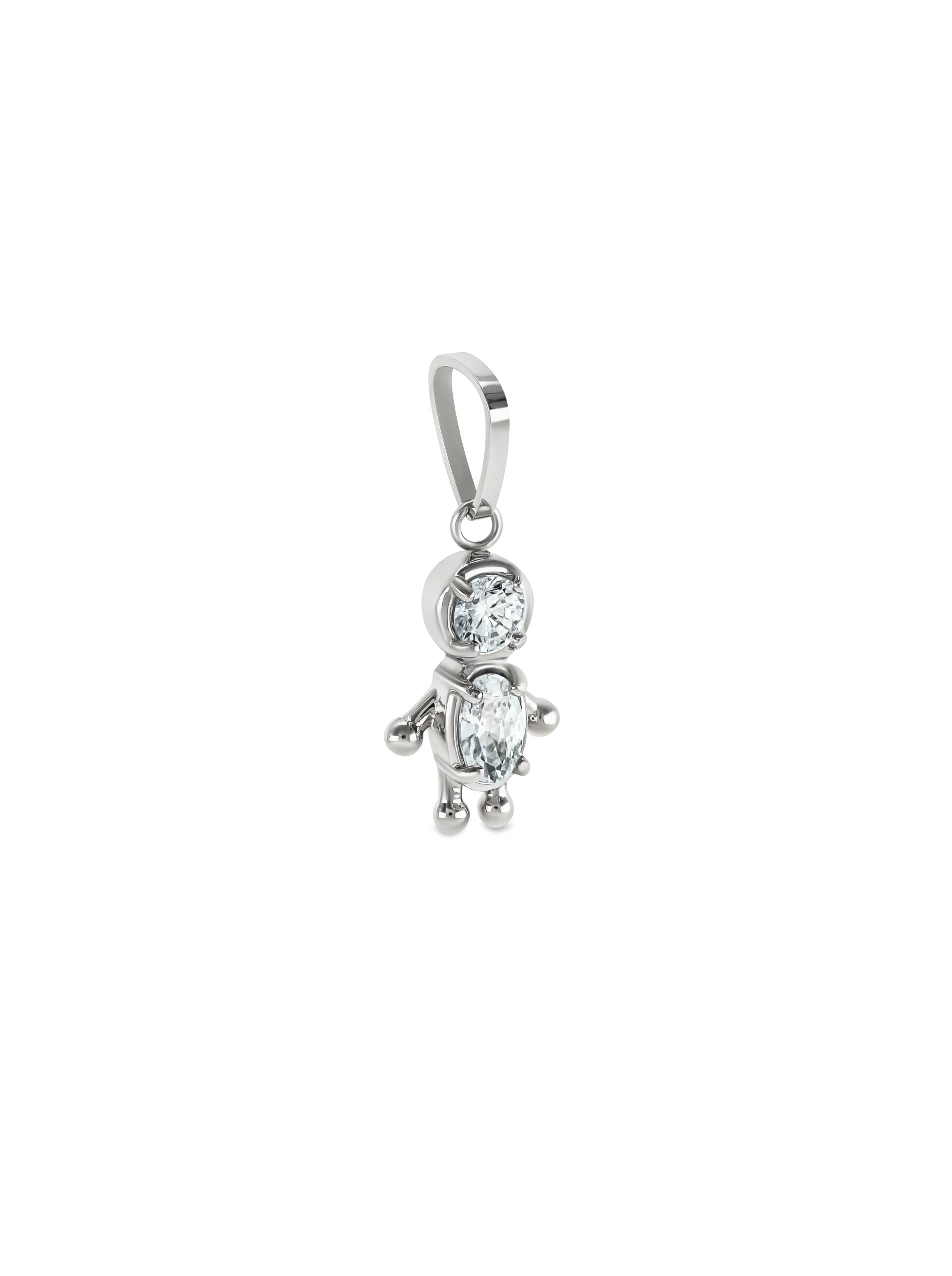 Ana Joalheiros - Peças One - Charm One Energy Boy Crystal Silver OJEBC725