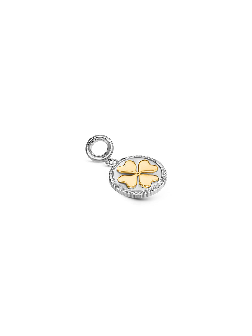 Ana Joalheiros - Peças One - Charm One Energy Lucky Flower Bicolor OJEBC787 Trevo