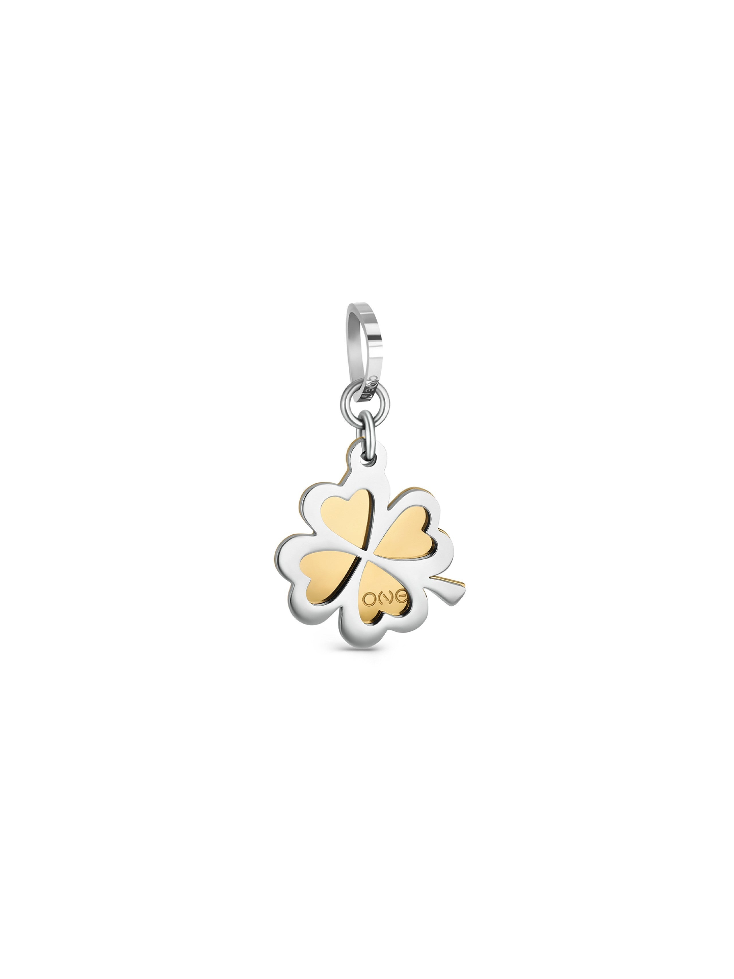 Ana Joalheiros - Peças One - Charm One Energy Lucky Me Bicolor OJEBC753 Trevo
