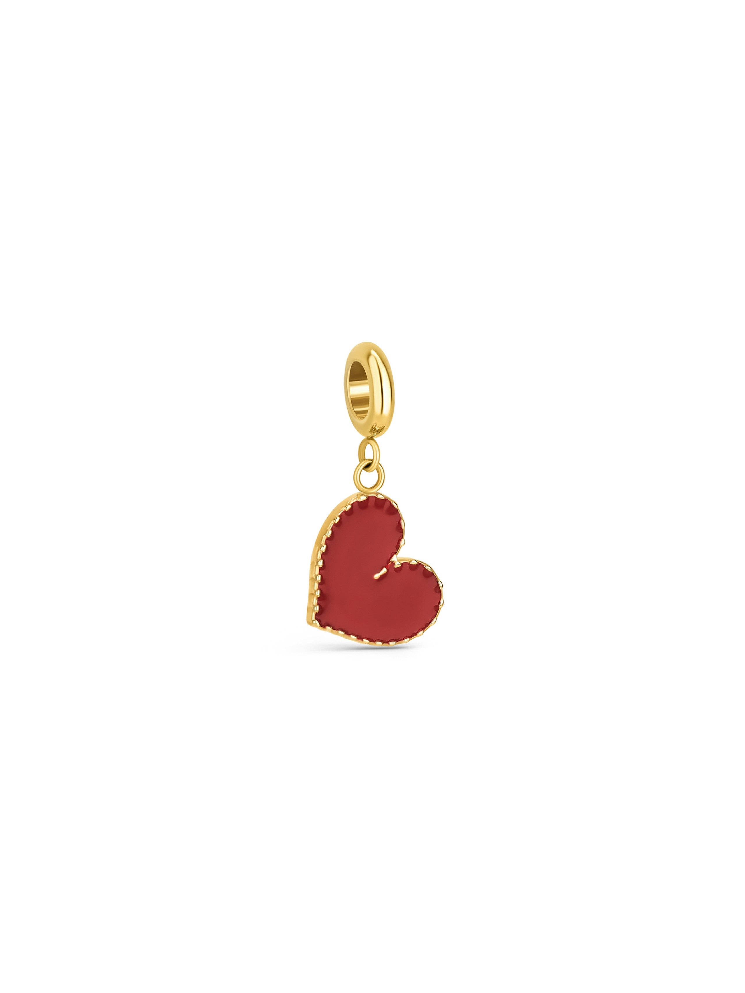 Ana Joalheiros - Peças One - Charm One Energy Red Passion Golden OJEBC777 Coração