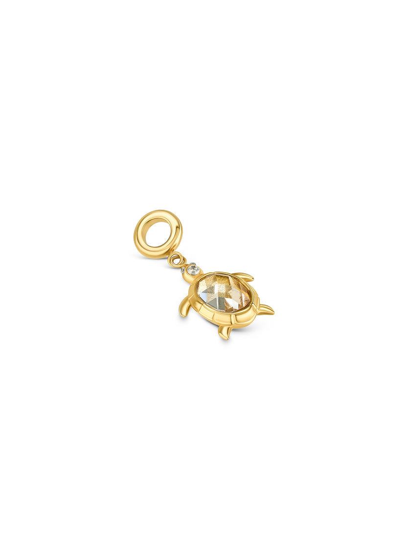 Ana Joalheiros - Peças One - Charm One  Energy Sea Turtle Golden OJEBC786 Plano