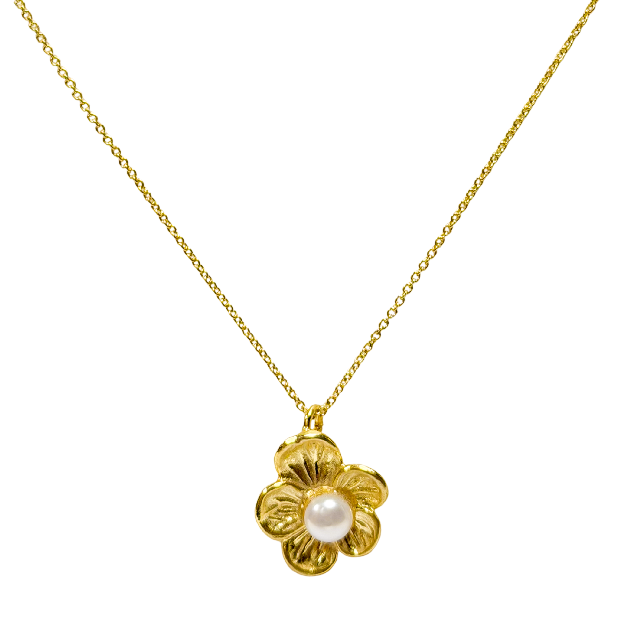 Ana Joalheiros - Colares Pérola - Colar Dourado Ana Joalheiros Dália CL17683-D