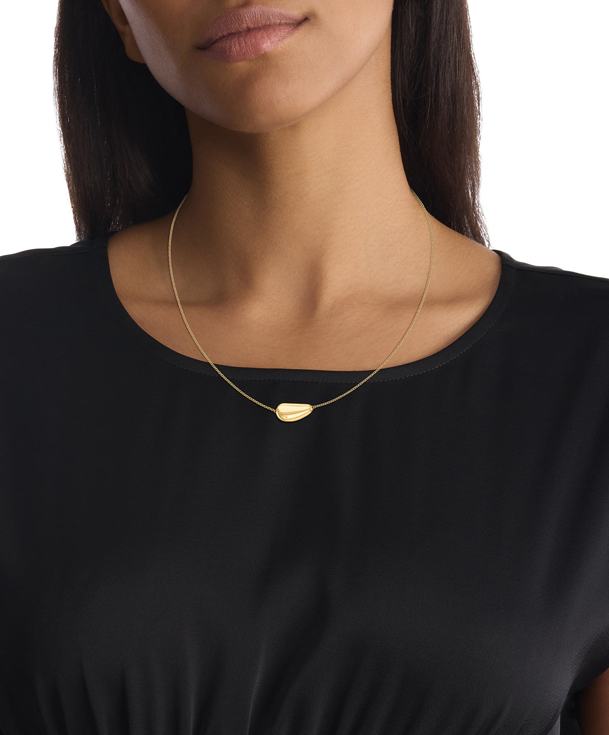 Ana Joalheiros - Colares Dourados - Colar Dourado Calvin Klein Radiant Drops 35000601 pescoço