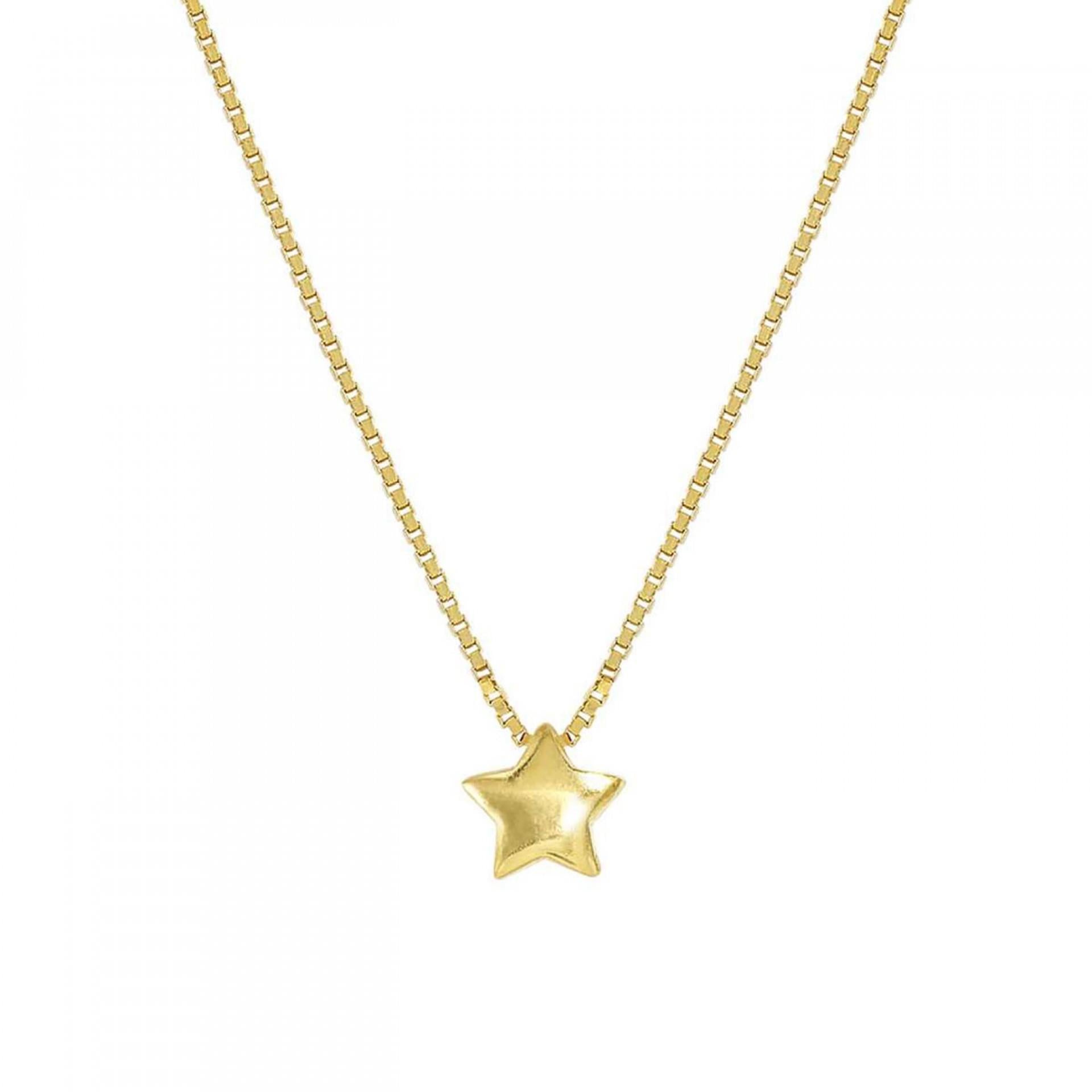 Ana Joalheiros - Colares dourados - Colar dourado com estrela em prata Nomination Armonica
