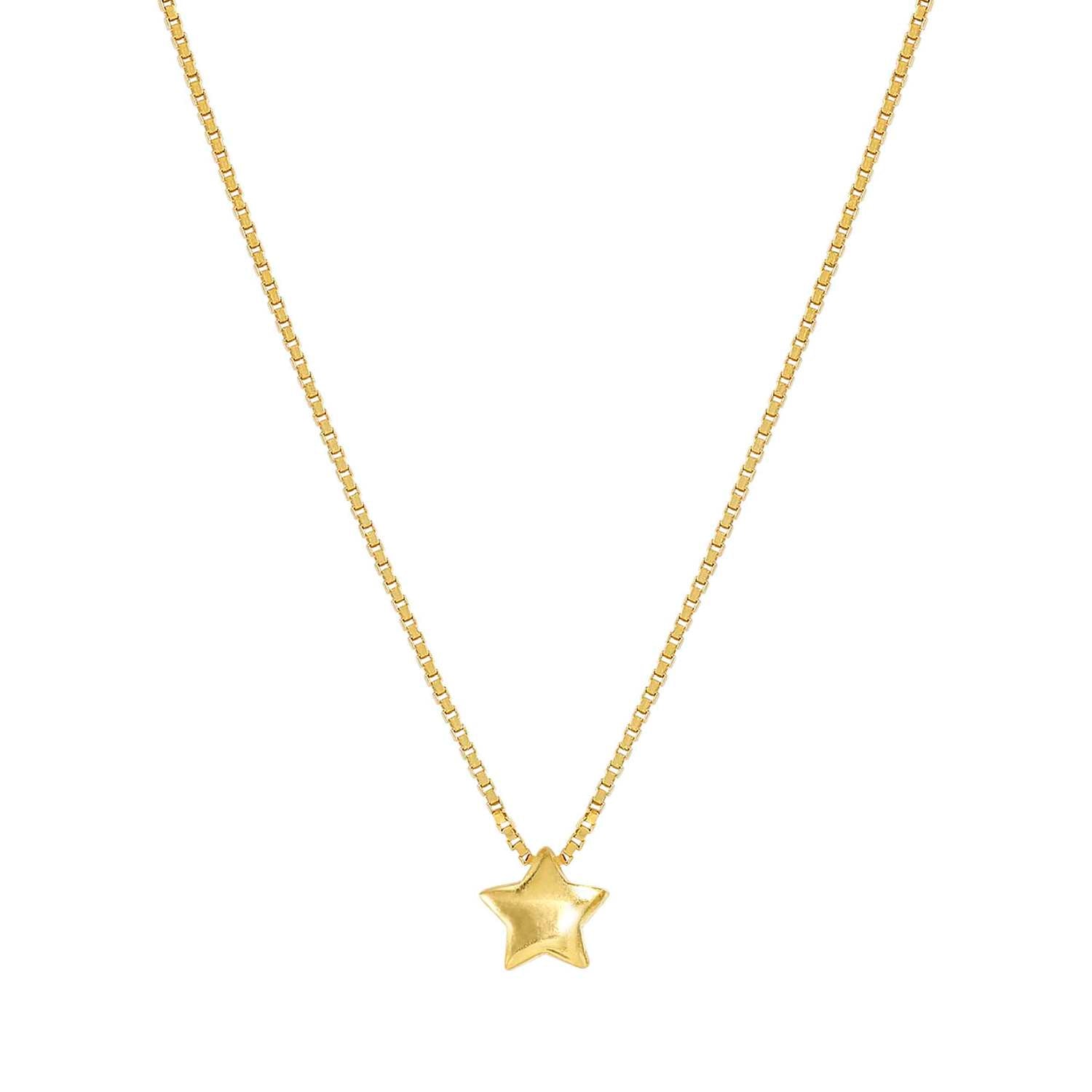 Ana Joalheiros - Colares dourados - Colar dourado com estrela em prata Nomination Armonica