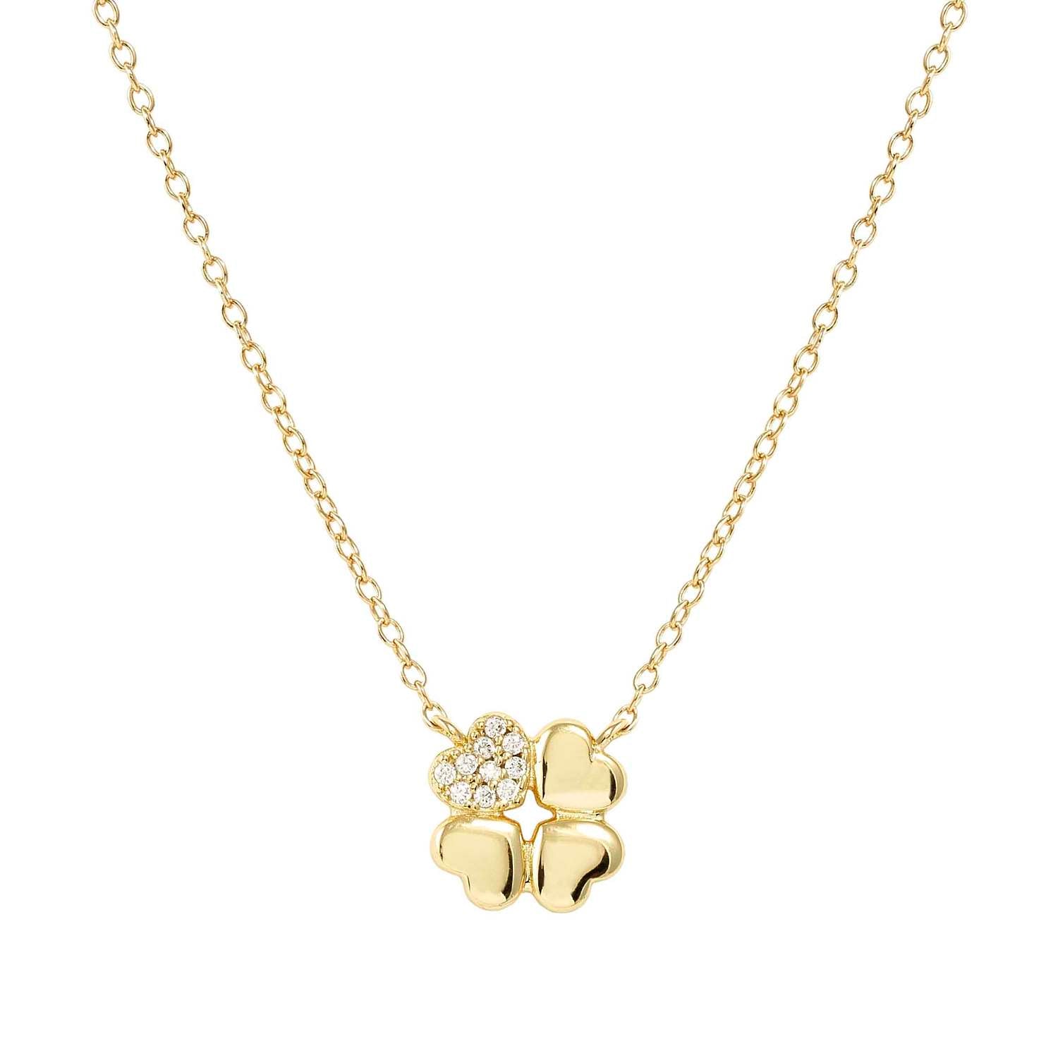 Ana Joalheiros - Colares Dourados - Colar Dourado NominationPetit Sparkle Trevo Dourado 242309/003 símbolo