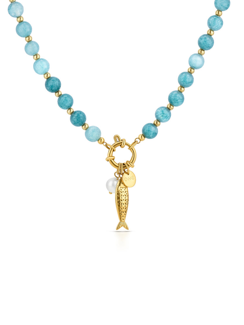 Ana Joalheiros - Colares Dourados - Colar Dourado One Carmela Blue Ocean OJNN106G