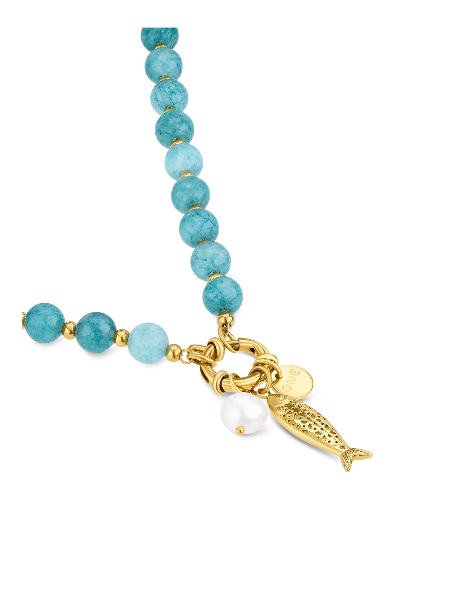 Ana Joalheiros - Colares Femininos - Colar One Carmela Blue Ocean OJNN106G Peixe
