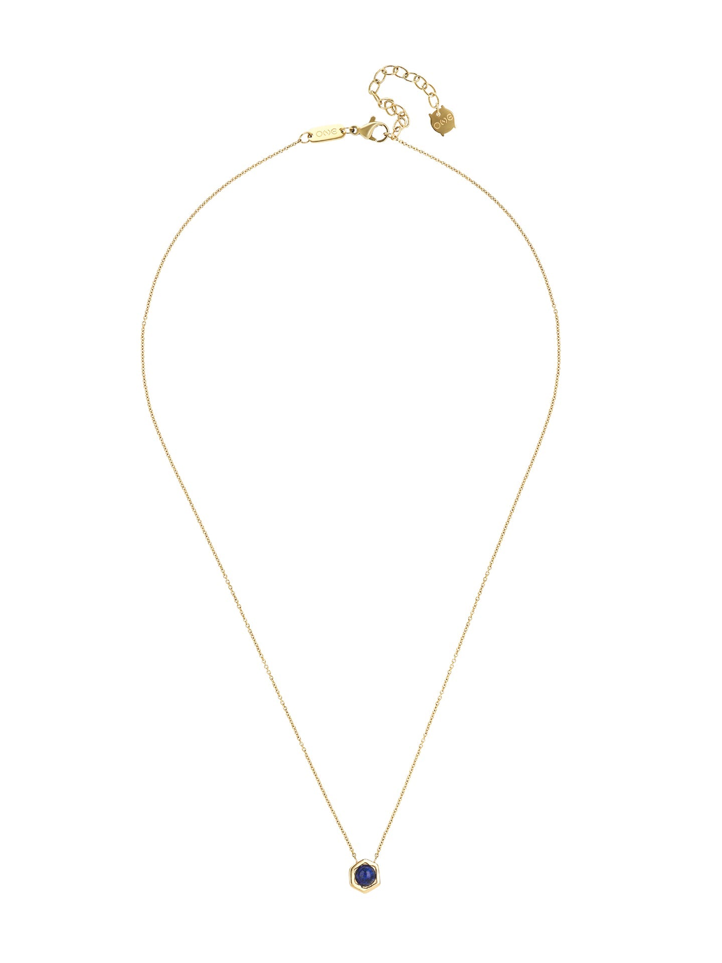 Ana Joalheiros - Colares Dourados - Colar Dourado One Element Blue Golden OJSN03D 
