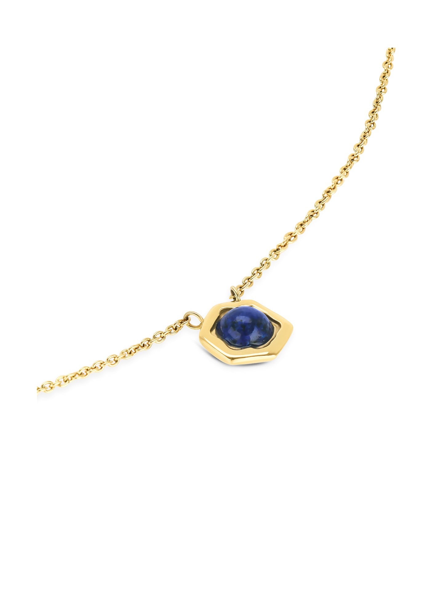 Ana Joalheiros - Colares Dourados - Colar Dourado One Element Blue Golden OJSN03D azul