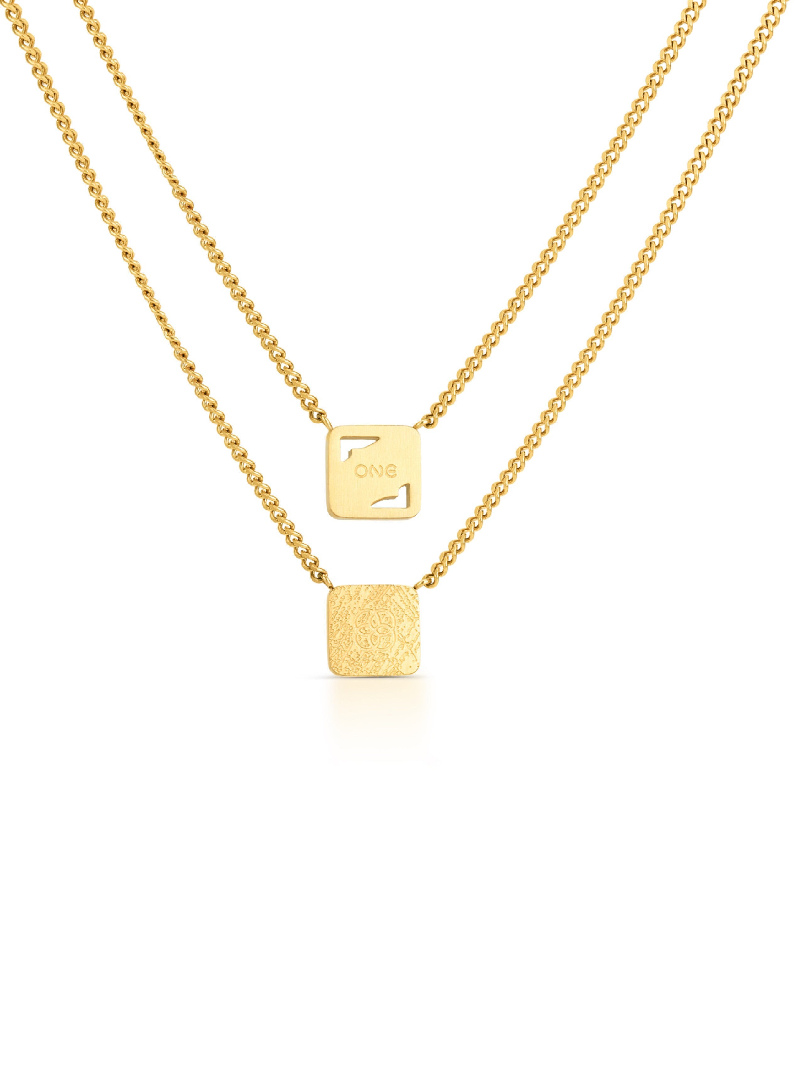 Ana Joalheiros - Colares Dourados - Colar Dourado One Escapulario One Men Shield Gold OAMN5105SG 