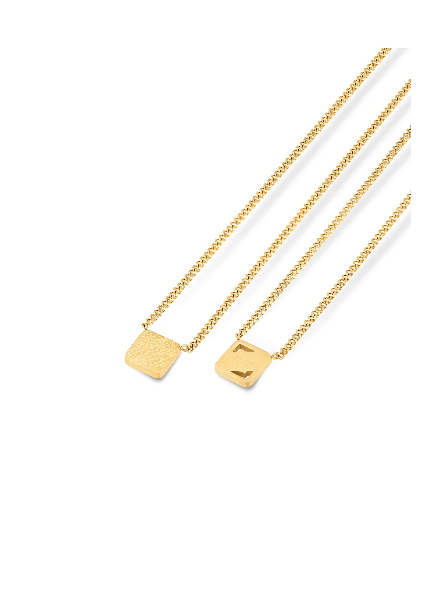 Ana Joalheiros - Colares Dourados - Colar Dourado One  Escapulario One Men Shield Gold OAMN5105SG 