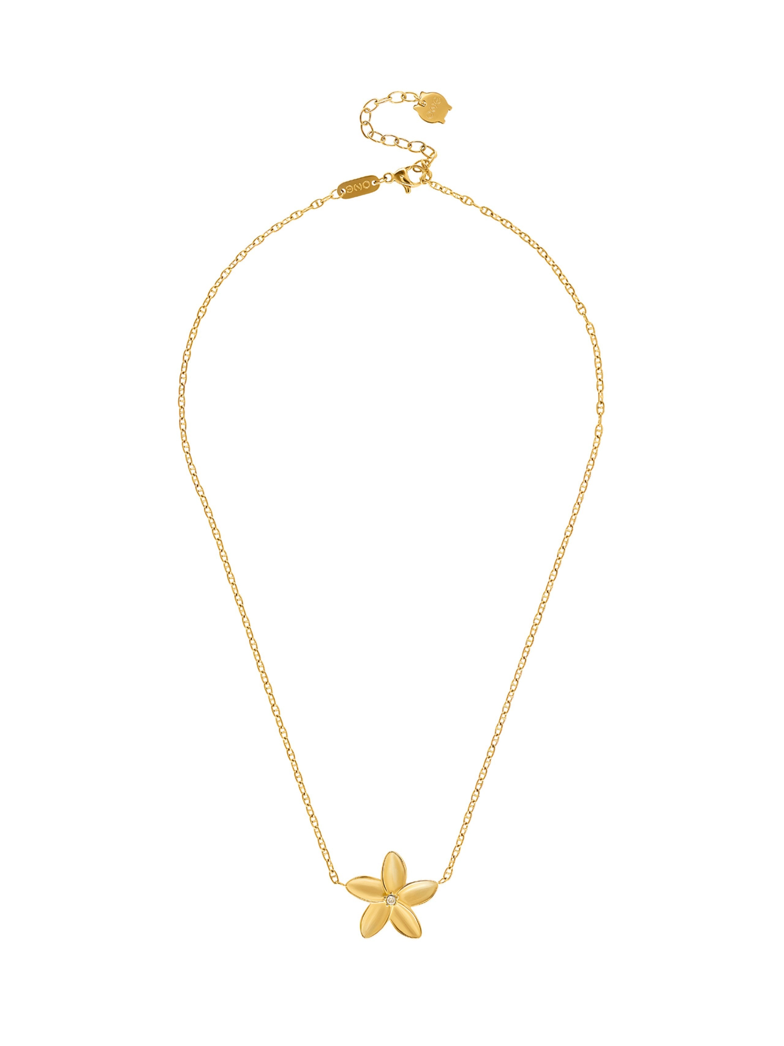 Ana Joalheiros - Colares Dourados - Colar Dourado One Fleur Gold OJPFN02G Flor